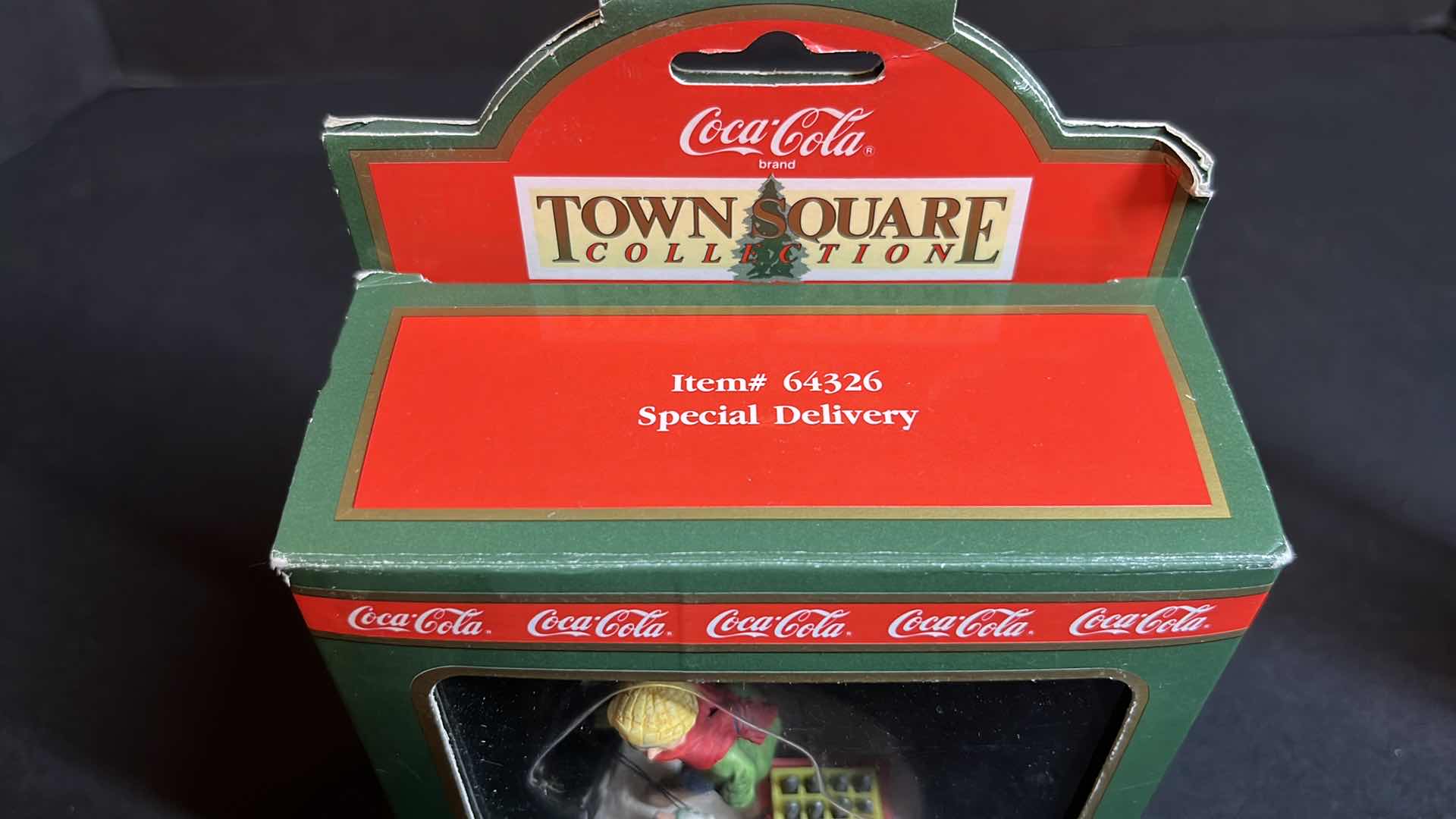 Photo 1 of COCA-COLA CHRISTMAS ORNAMENTS, TOWN SQUARE COLLECTION SPECIAL DELIVERY 1994 (ITEM #64326), TRIM A TREE ILLUMINATED ORNAMENT 2003 (ITEM #CA079912)