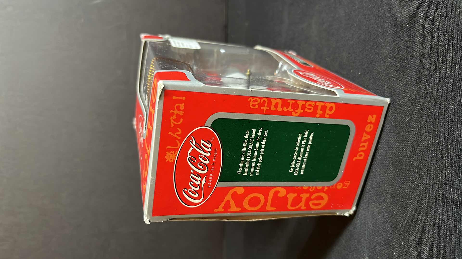 Photo 1 of COCA-COLA TRIM A TREE COLLECTION SLEDDING BEAR W SODA BOTTLE CHRISTMAS ORNAMENT & JUKE BOX W PENGUIN ORNAMENT