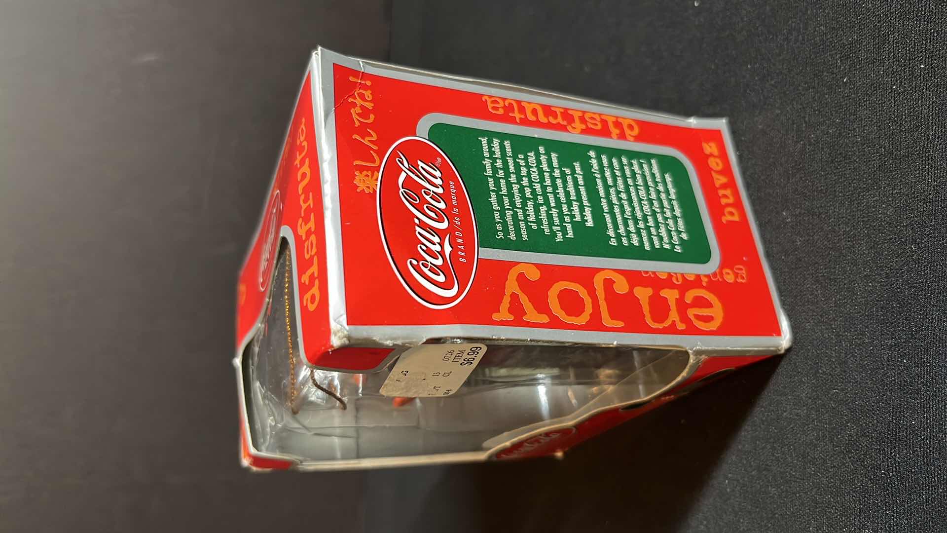 Photo 1 of COCA-COLA TRIM A TREE COLLECTION SLEDDING BEAR W SODA BOTTLE CHRISTMAS ORNAMENT & JUKE BOX W PENGUIN ORNAMENT