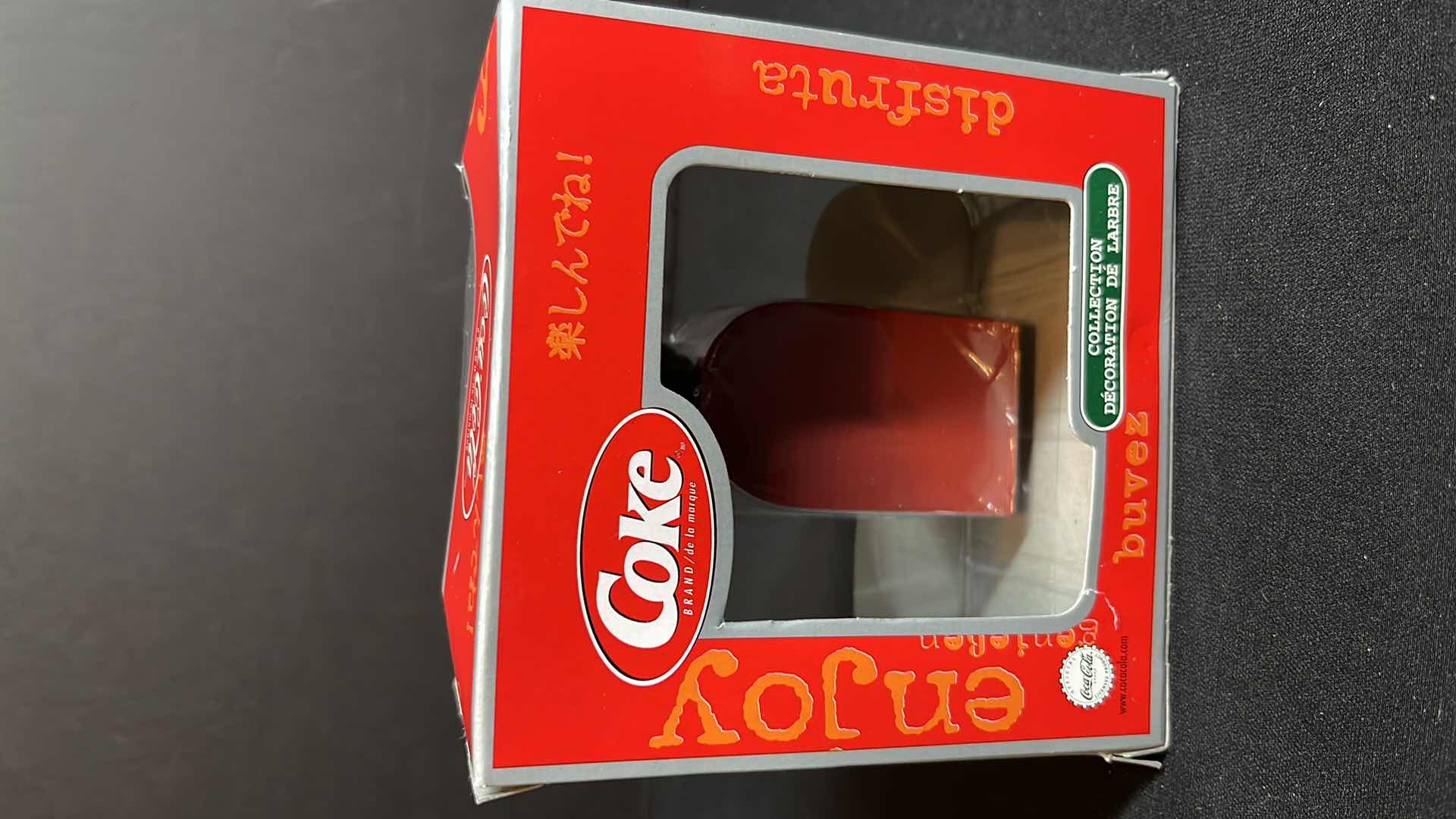 Photo 1 of COCA-COLA TRIM A TREE COLLECTION SLEDDING BEAR W SODA BOTTLE CHRISTMAS ORNAMENT & JUKE BOX W PENGUIN ORNAMENT