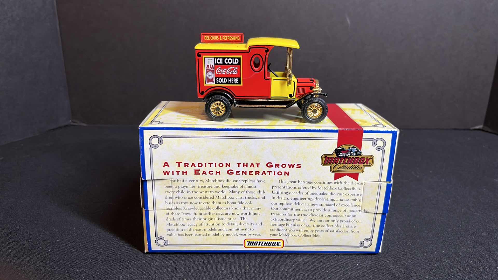 Photo 1 of MATCHBOX COLLECTIBLES COCA-COLA MODELS OF YESTERYEAR, 1912 FORD MODEL T, INCLUDES COA 1995 (MODEL YPC04-M)