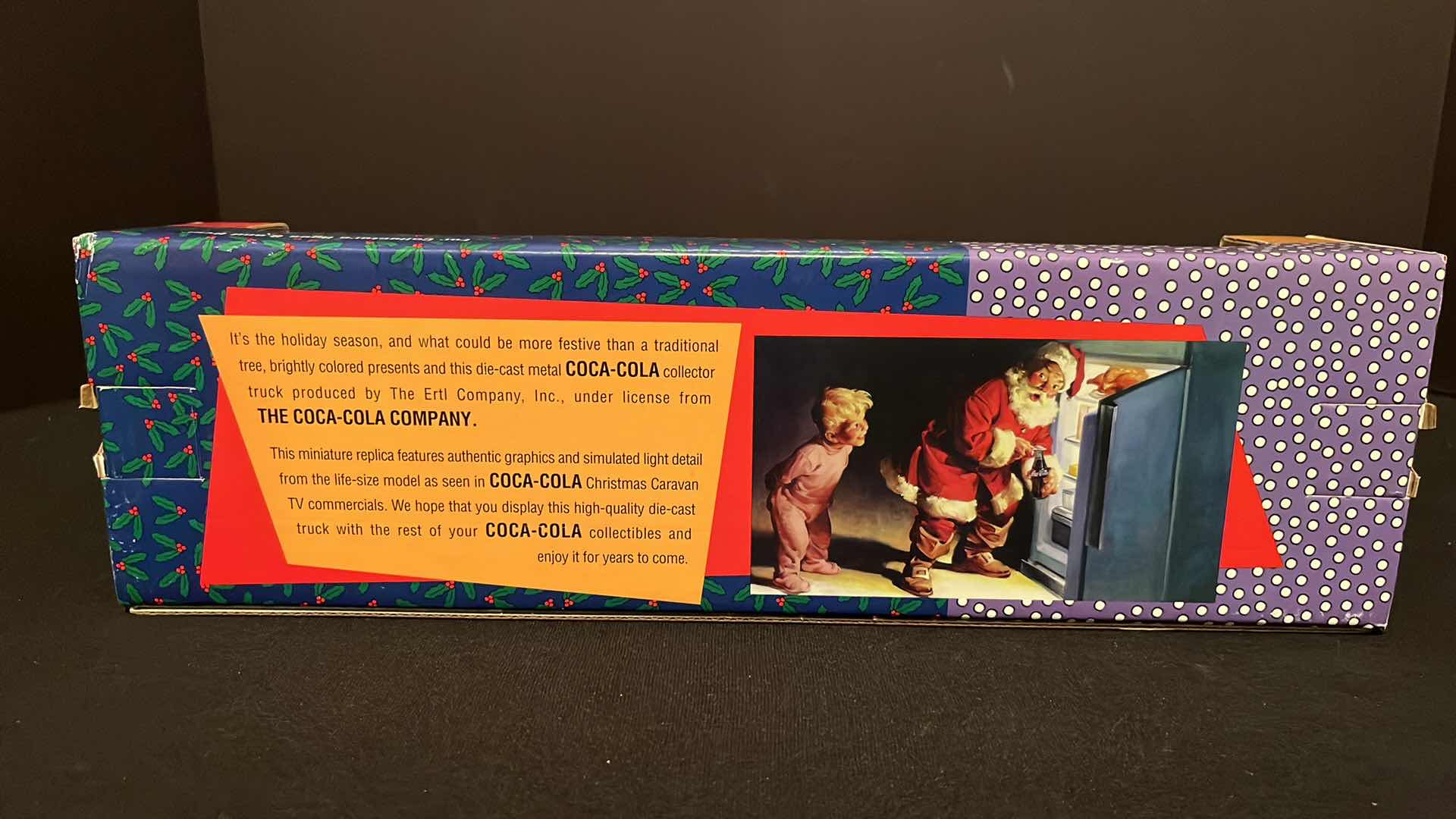 Photo 1 of ERTL COMPANY COCA-COLA COLLECTION INTERNATIONAL 1/64 SCALE DIE-CAST METAL CHRISTMAS CARAVAN TRACTOR TRAILER, 1996 (STOCK #T625)