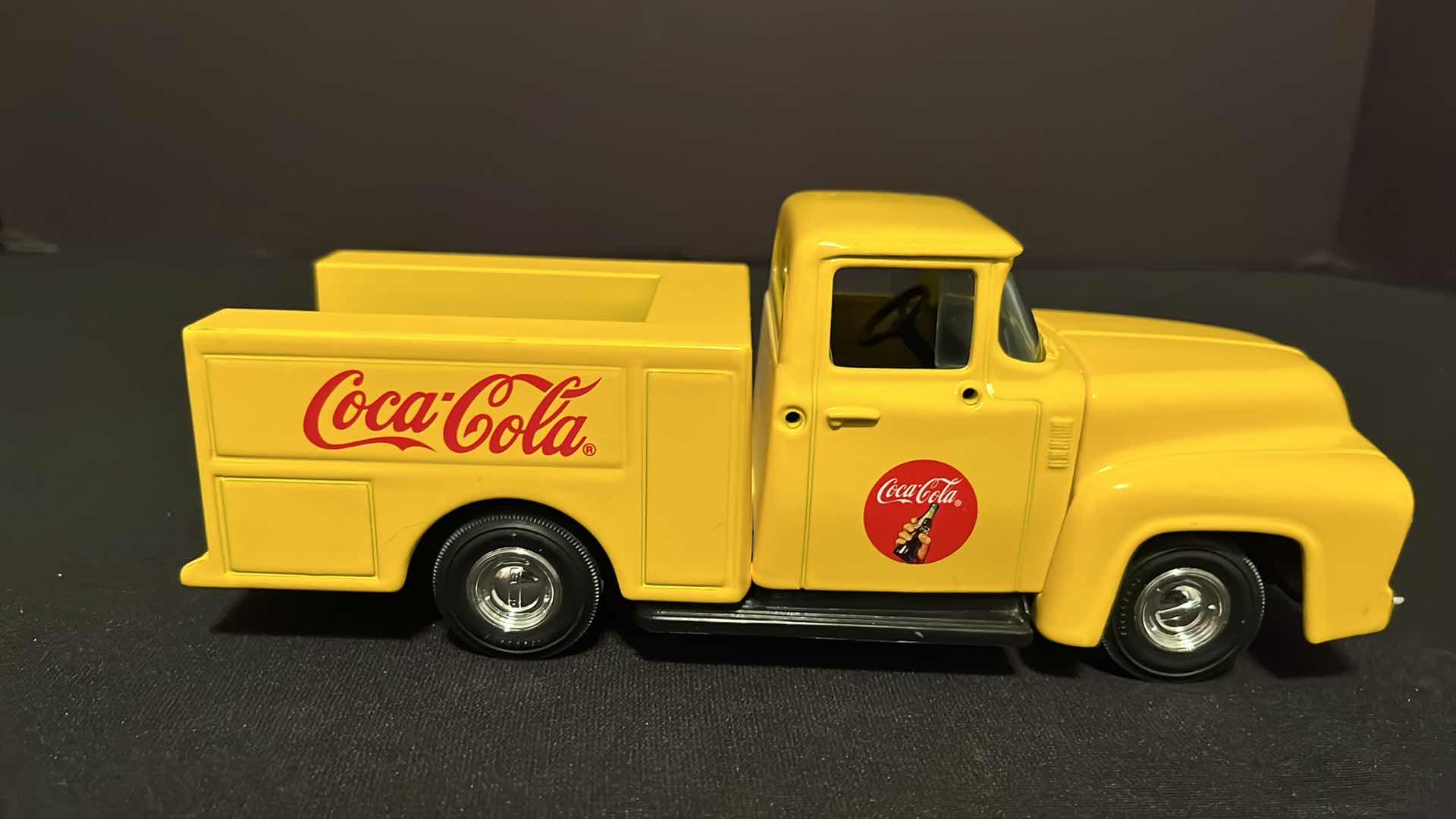 Photo 1 of ERTL COMPANY COCA-COLA COLLECTION DIE-CAST METAL BANK W KEY REPLICA 1956 FORD PICKUP TRUCK, 1999