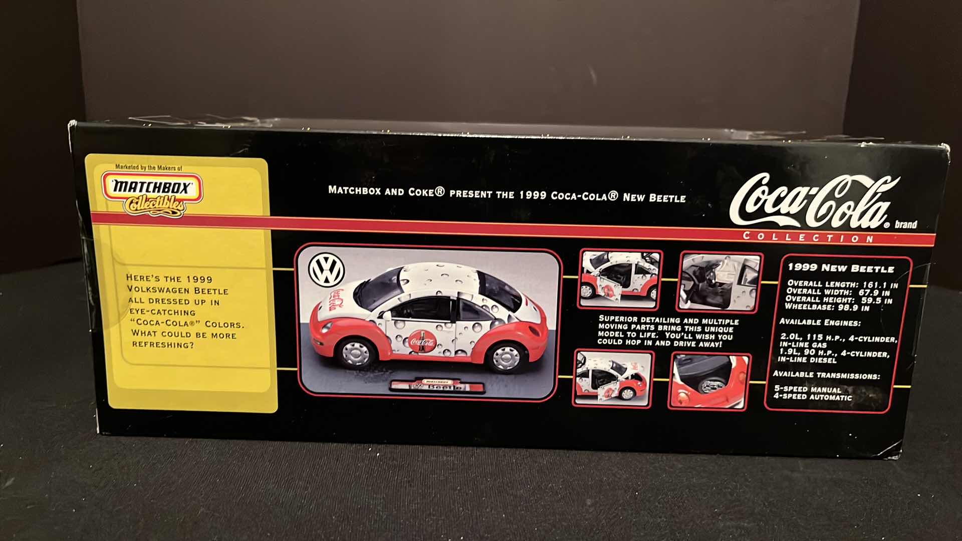Photo 1 of MATCHBOX COLLECTIBLES COCA-COLA COLLECTION DIE-CAST METAL 1999 VOLKSWAGEN BEETLE, 1999