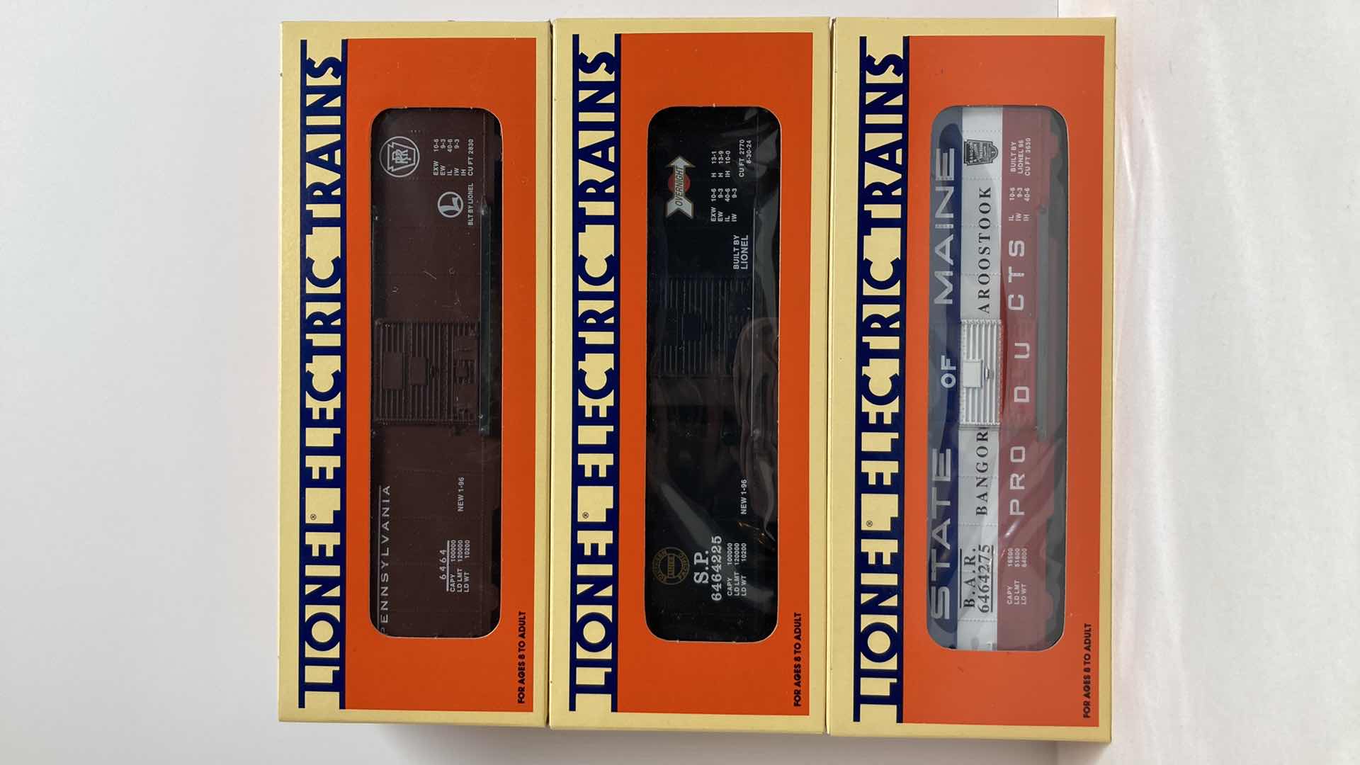 Photo 1 of LIONEL ELECTRIC TRAINS 6464 BOXCAR SERIES 4 6-19272 BOXSET