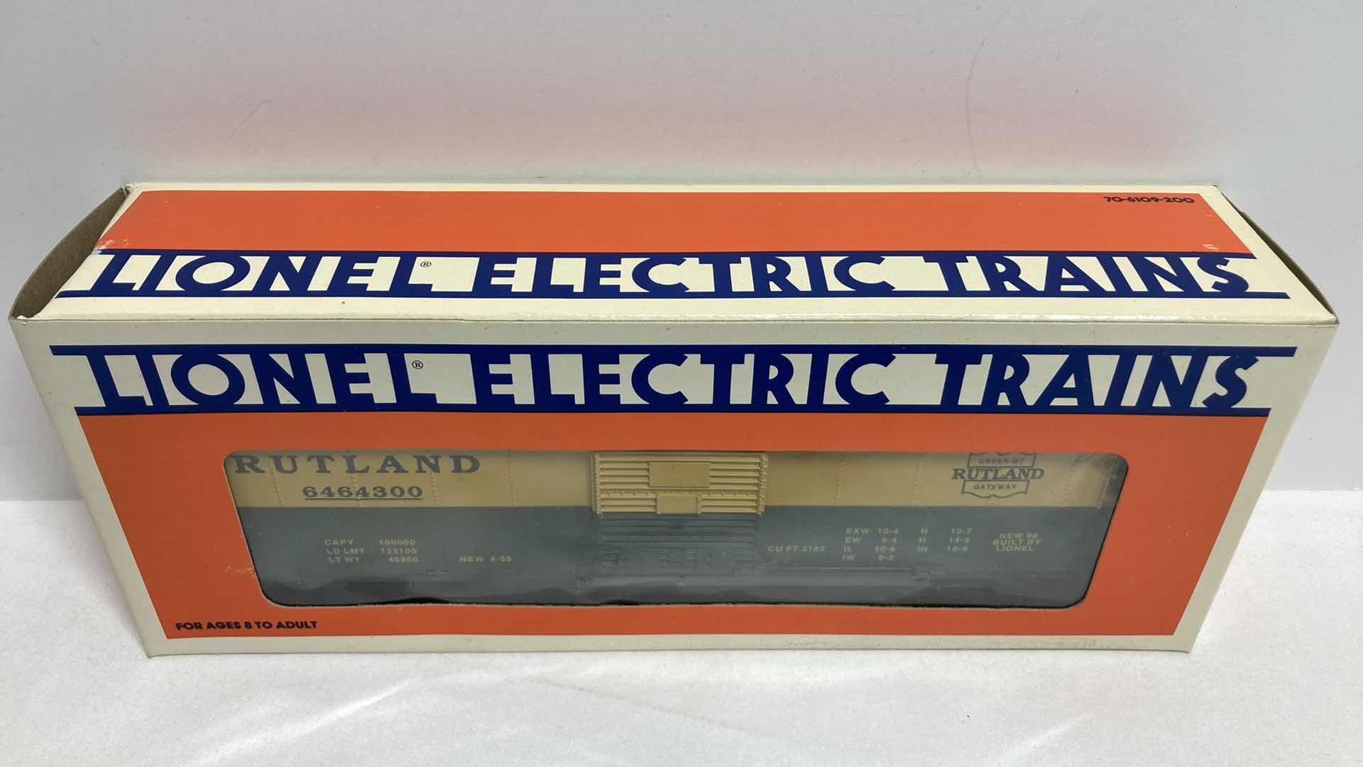 Photo 1 of LIONEL ELECTRIC TRAINS 6464-300 RUTLAND 6-19277 BOX CAR