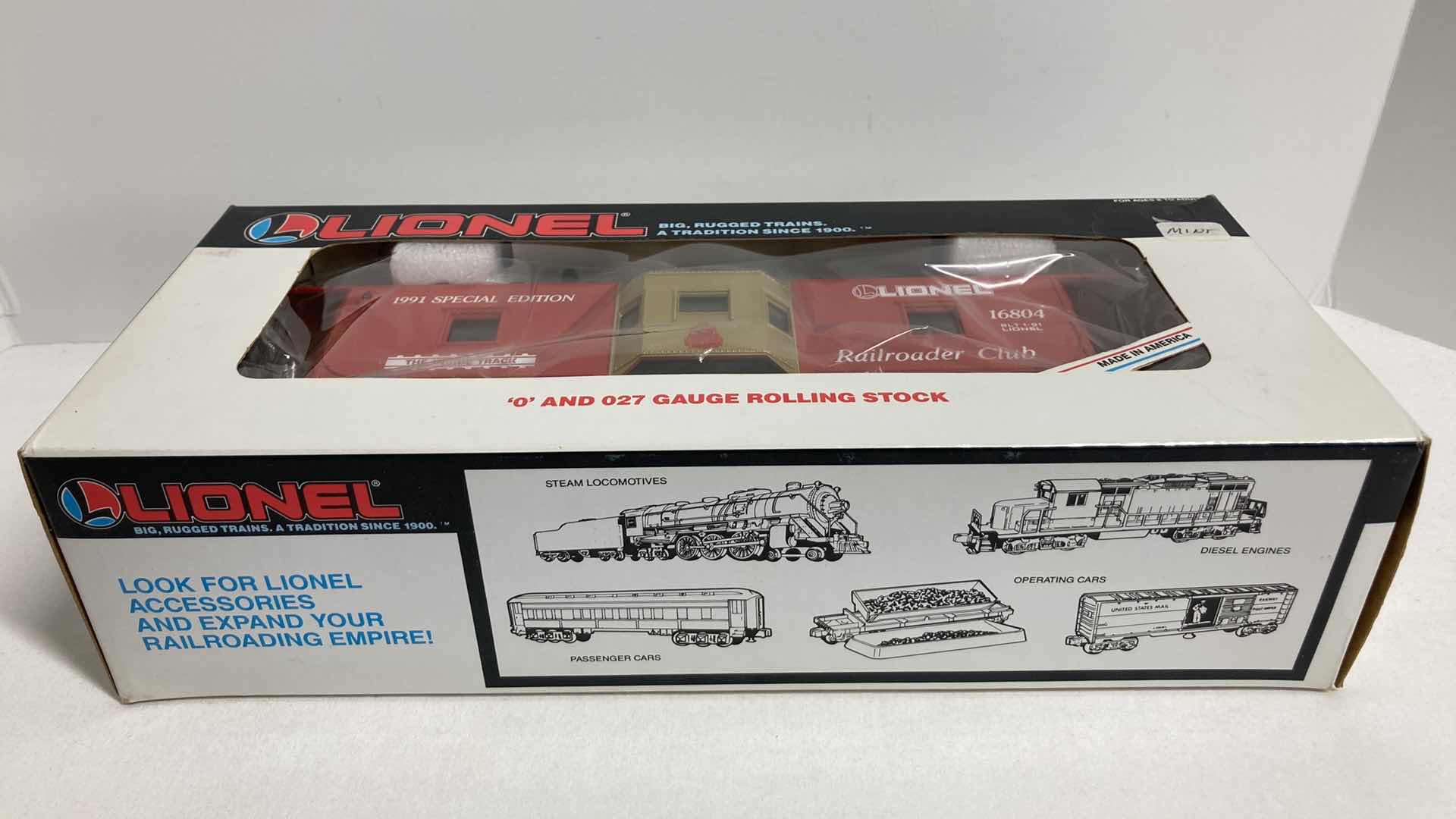 Photo 1 of LIONEL 1991 RAILROAD CLUB BAY WINDOW CABOOSE CAR 6-16804