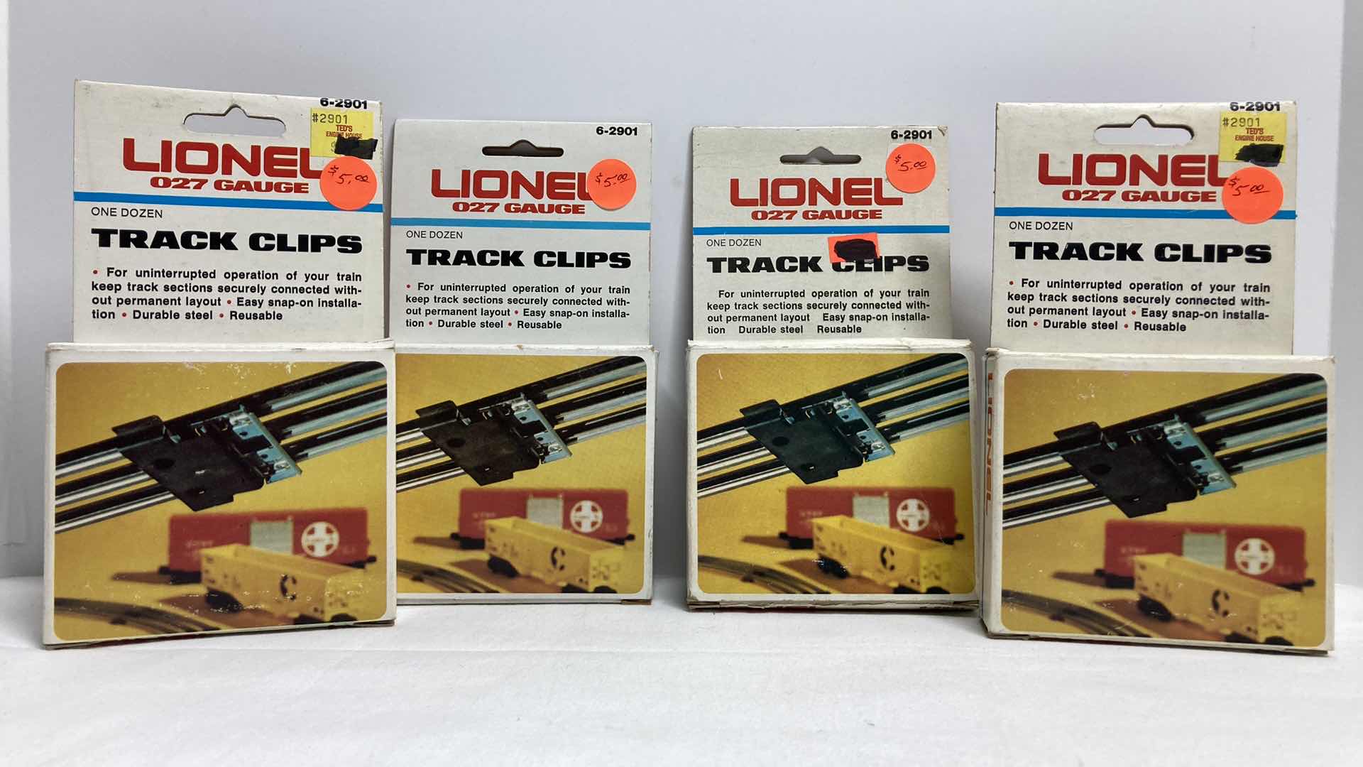 Photo 3 of LIONEL 027 GAUGE TRACKS (5) & CLIPS (4)