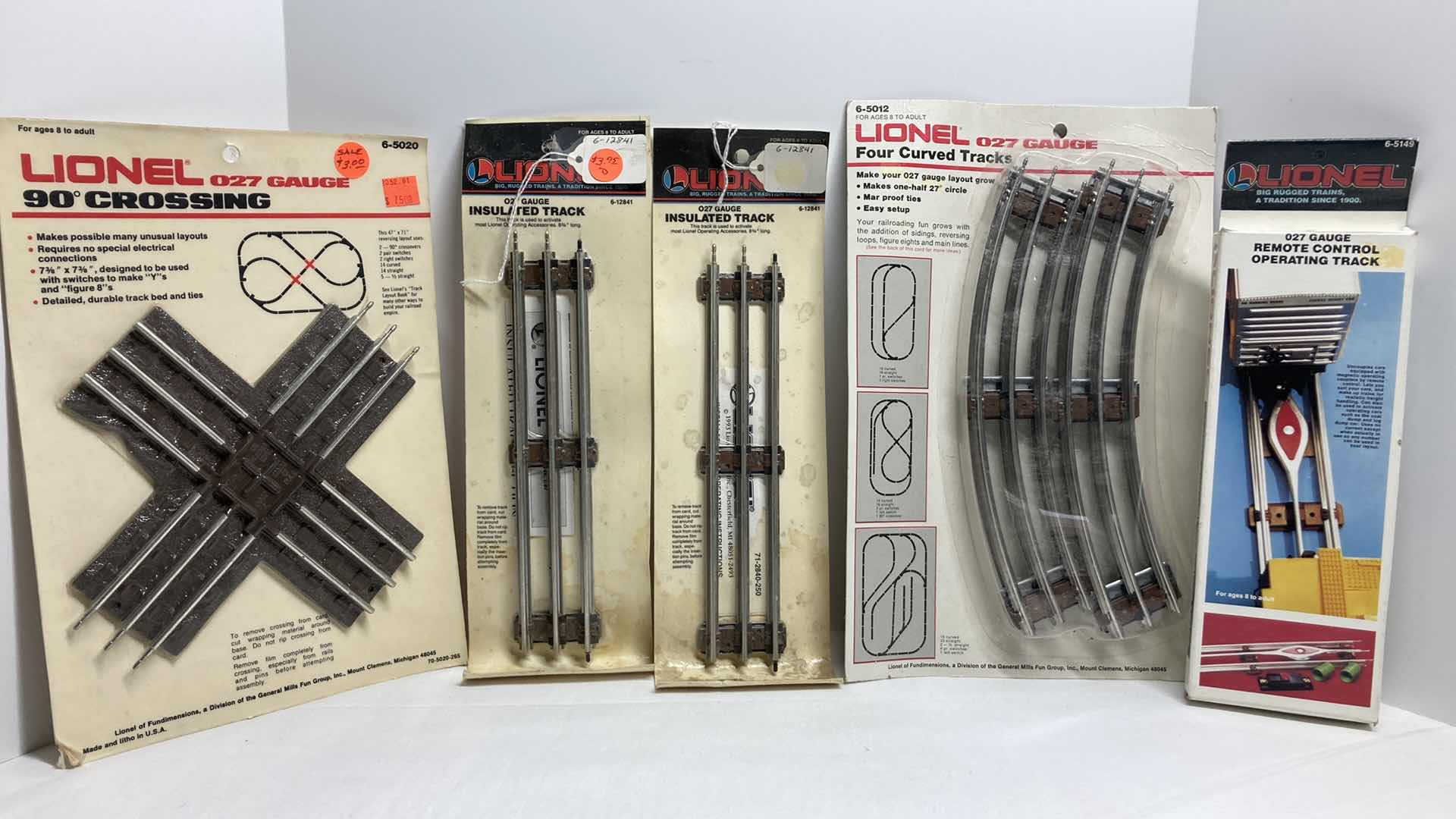 Photo 1 of LIONEL 027 GAUGE TRACKS (5) & CLIPS (4)