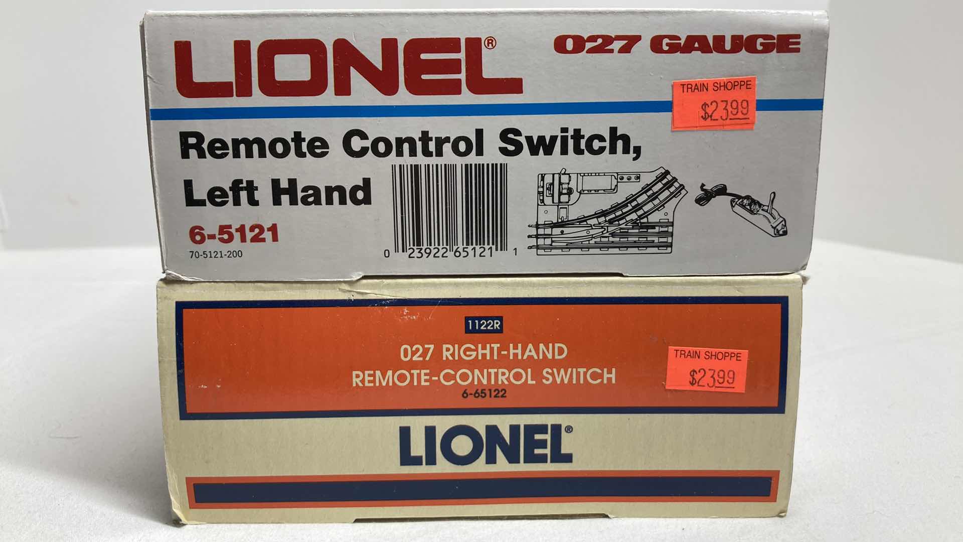 Photo 1 of LIONEL O27 GAUGE RIGHT HAND 6-65122 & LEFT HAND 6-5121 REMOTE CONTROL SWITCHES