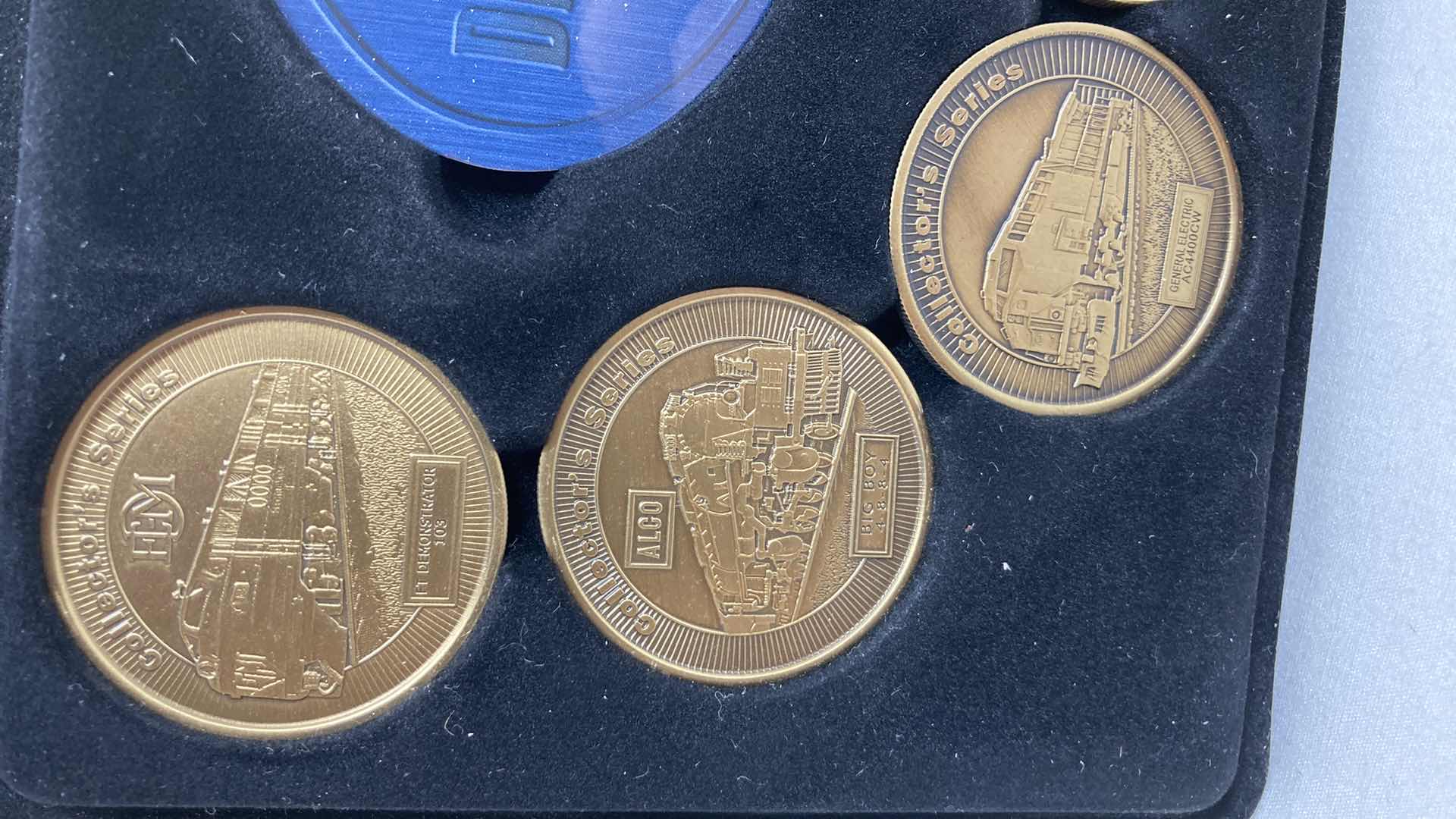 Photo 1 of COLLECTORS SERIES MEDALLIONS (9) W NATIONS TREASURES MANITOU & PIKES PEAK RY ORNAMENT