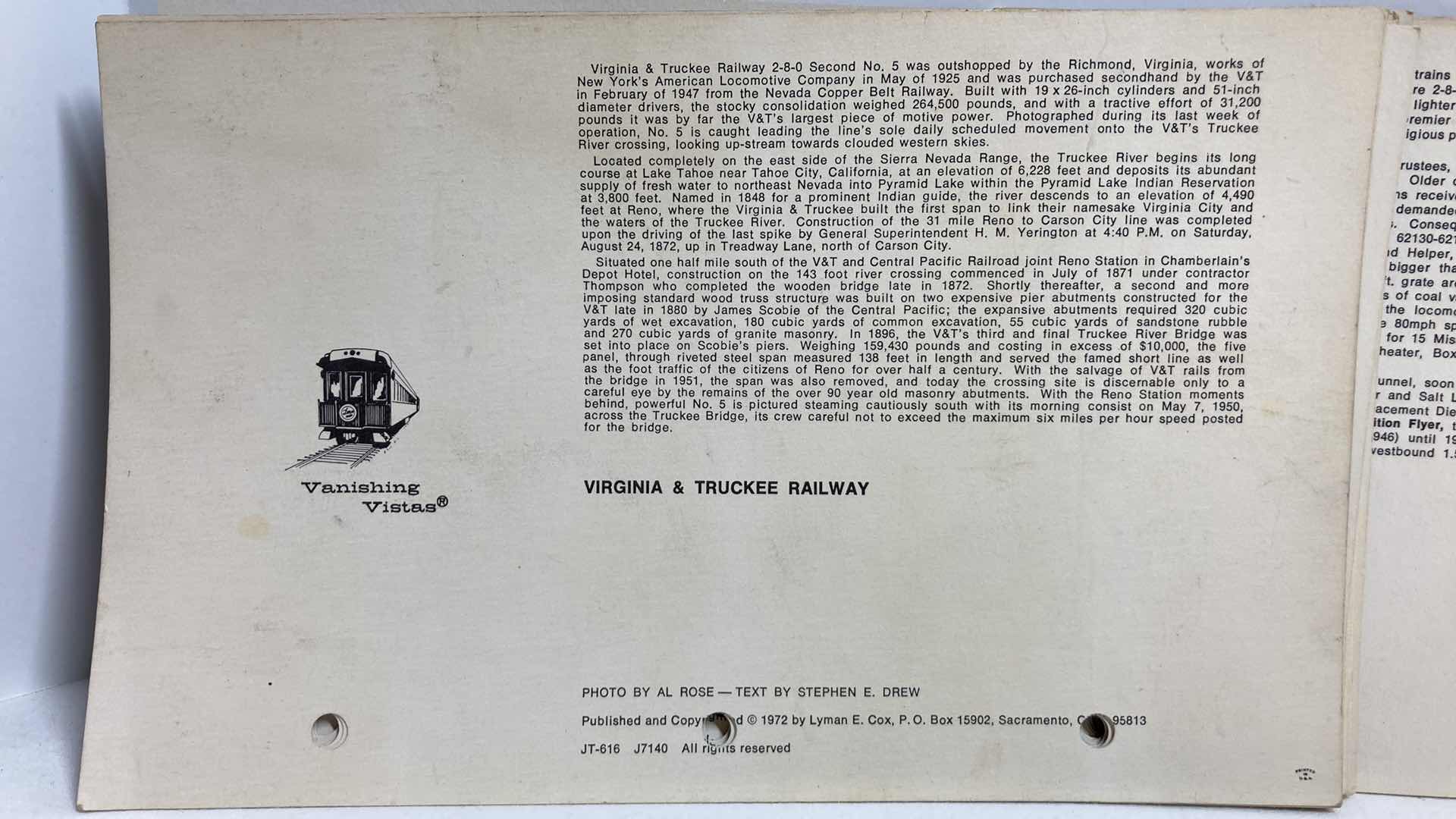 Photo 1 of VANISHING VISTA PHOTOGRAPHS W TRAIN MEMORABILIA