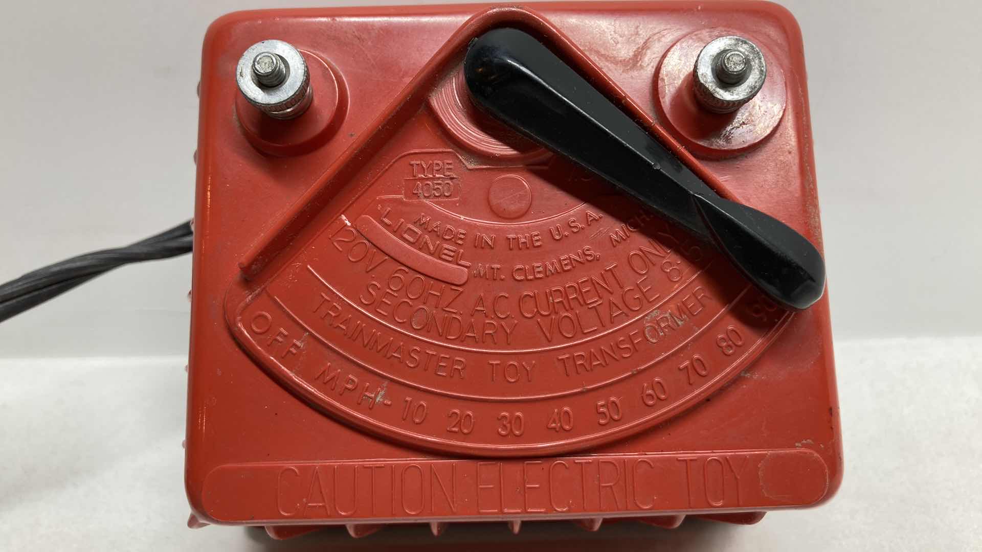 Photo 1 of LIONEL 50WATT TRAIN MASTER TOY TRANSFORMER TYPE 4050