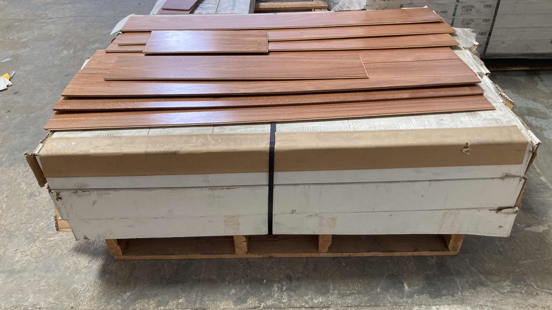 Photo 1 of ARMSTRONG ENGINEERED AMENDOIM NATURAL FINISH HARDWOOD FLOORING ON PALLET APPROX 500sqft 6.5” X 48” H5/16”