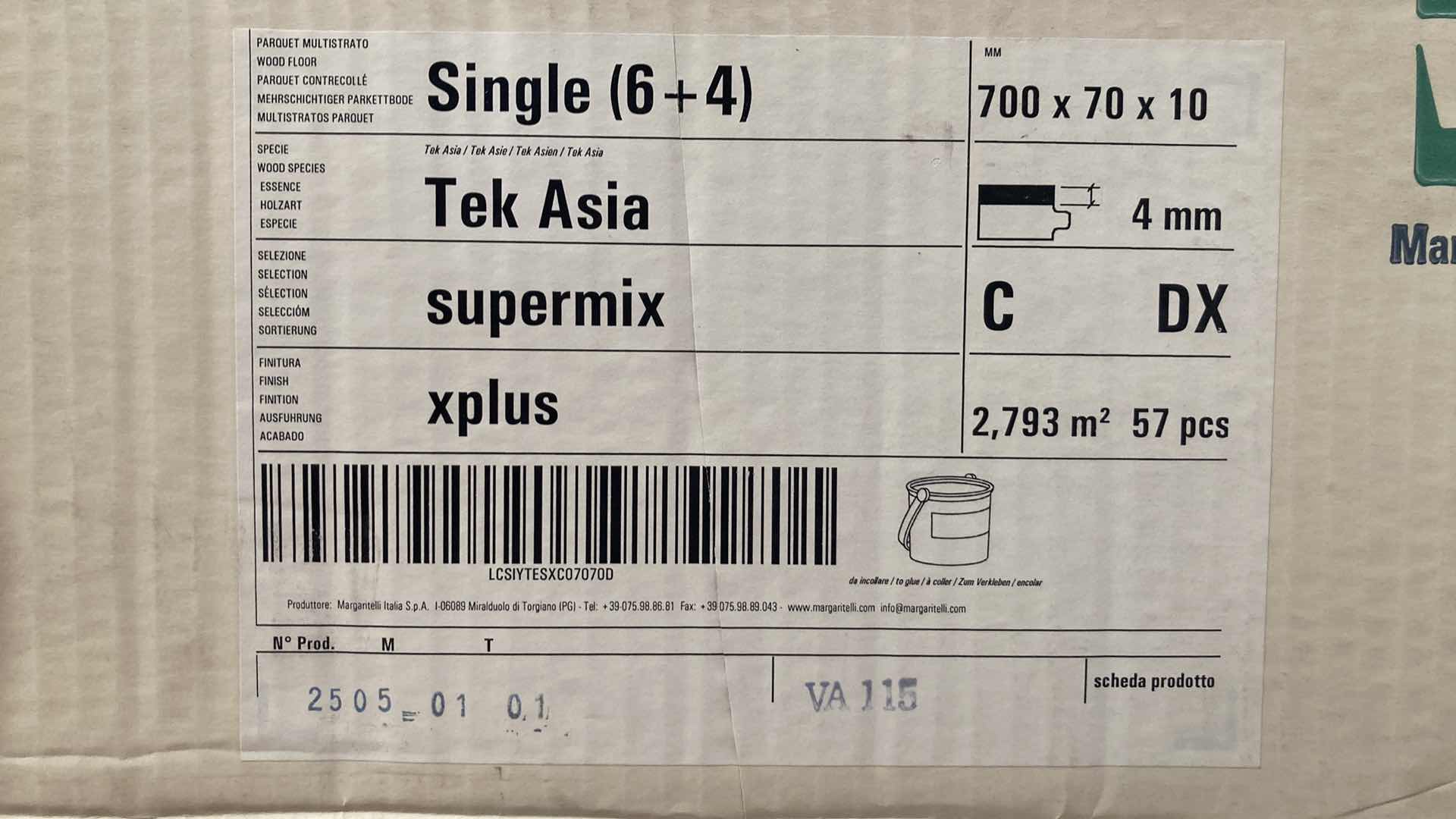 Photo 1 of LISTONE GIORDANO TEK ASIA SUPERMIX XPLUS FLOORING APPROX 210sqft 450PC 2.75” X 23.62”-27.55” H3/8”