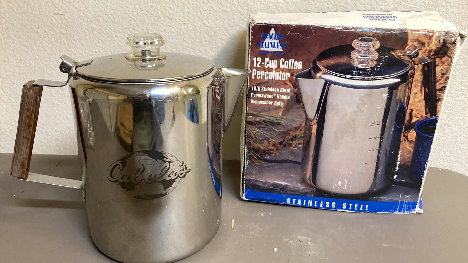 Photo 1 of GLACIER CALBELAS STAINLESS STEEL 12 CUP PERCOLATOR