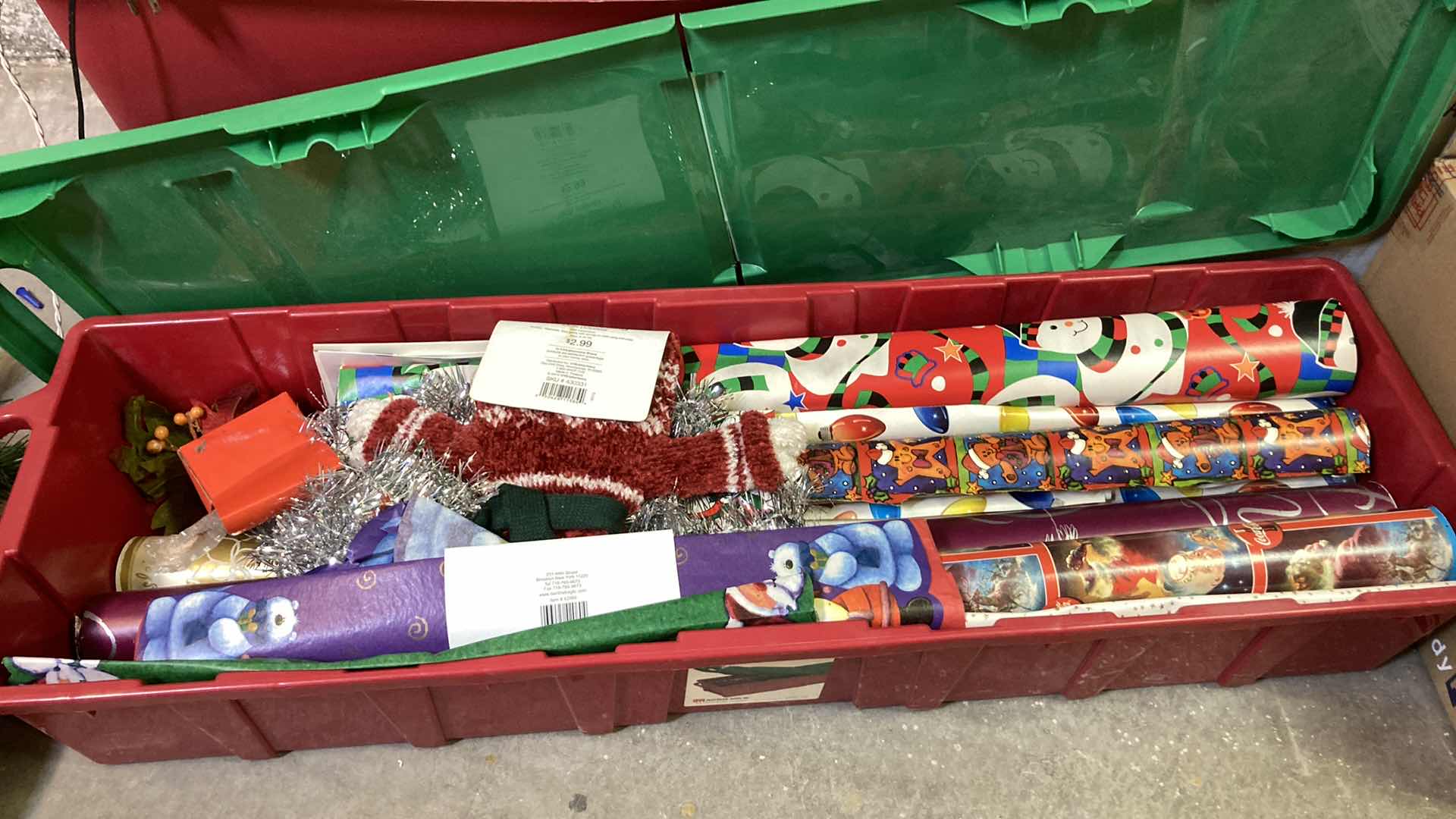 Photo 9 of CHRISTMAS DECORATIONS W TOTES