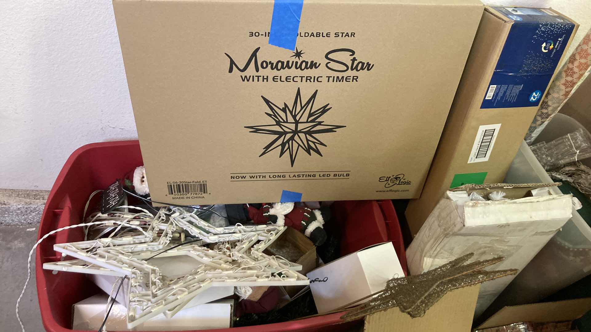 Photo 3 of CHRISTMAS DECORATIONS W TOTES