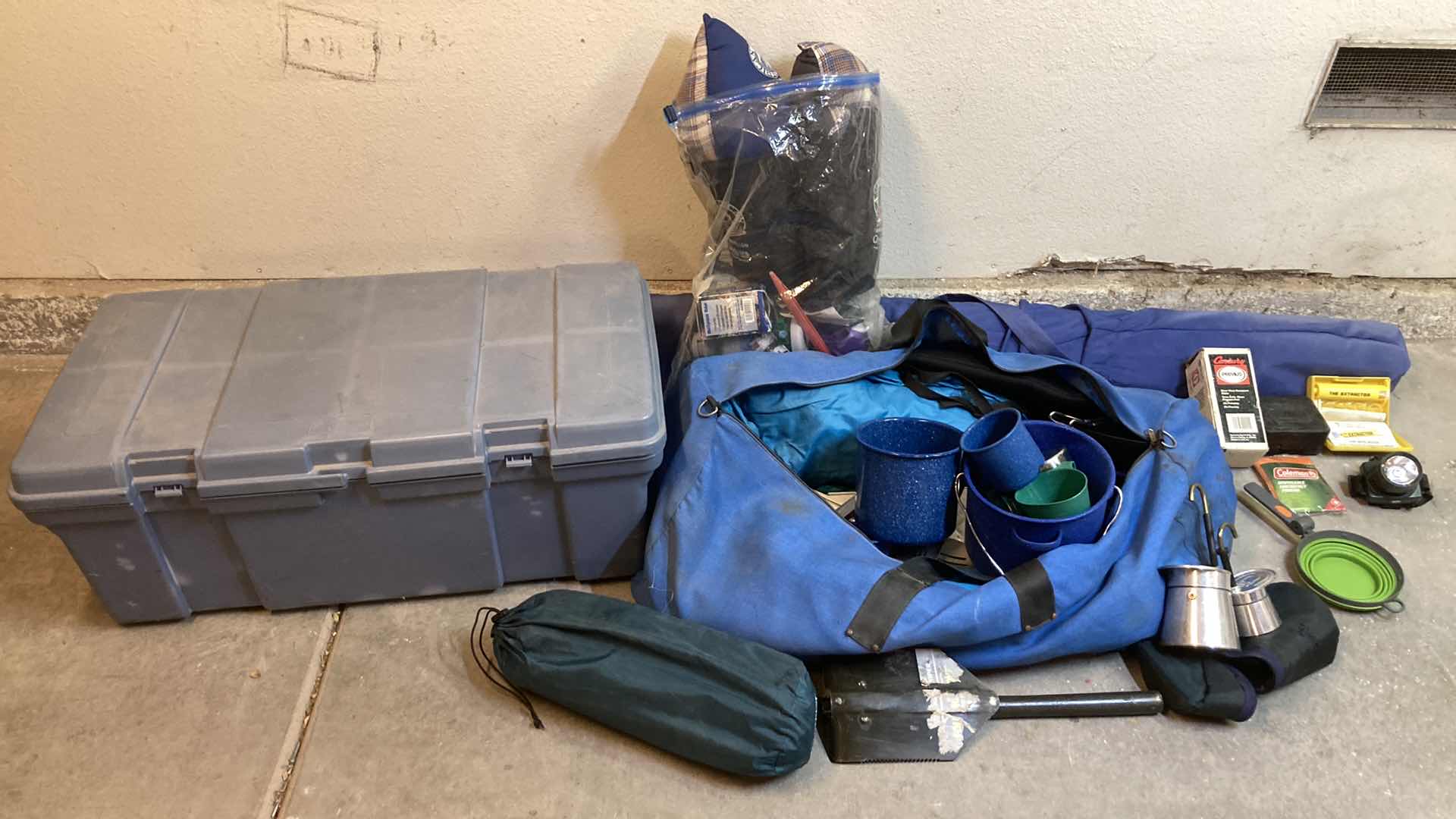 Photo 1 of CAMPING GEAR W RUBBERMAID CHEST