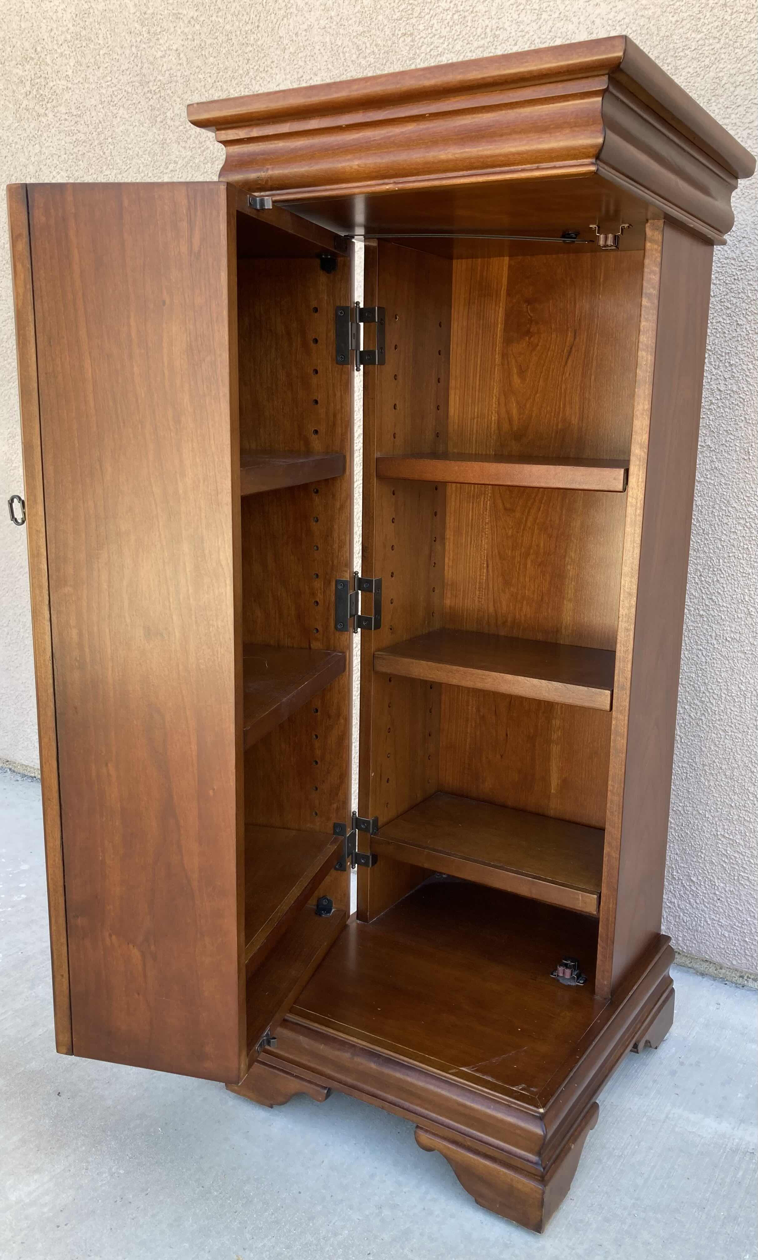 Photo 1 of MAHOGANY WOOD FINISH MEDIA STORAGE TOWER 16” X 16” H40”