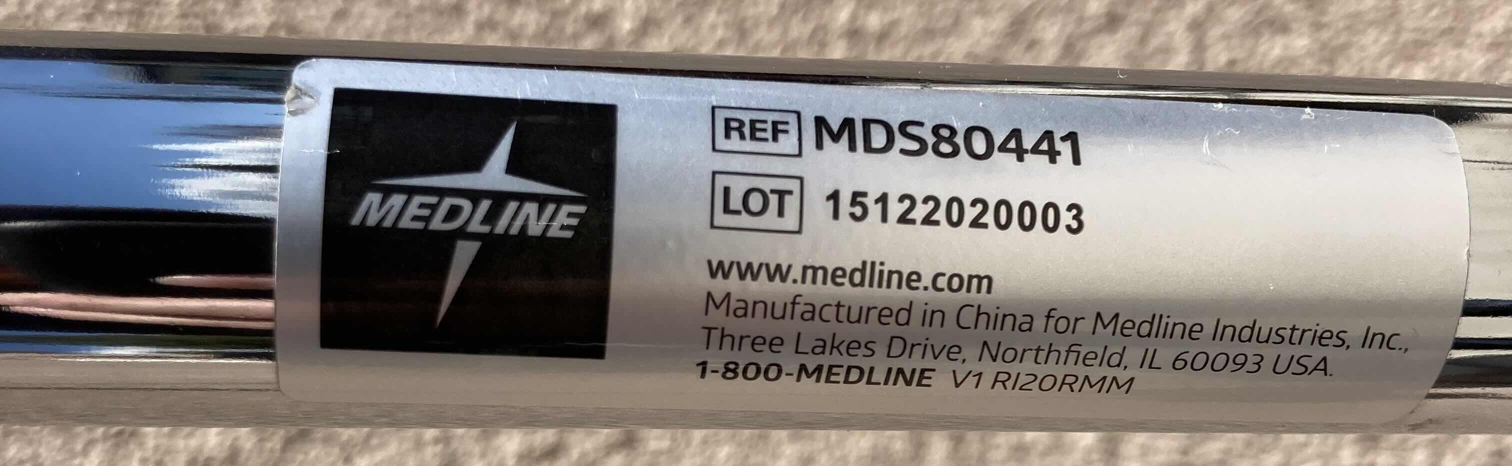 Photo 1 of MEDLINE ROLLING ADJUSTABLE HEIGHT DUAL HOOK IV STAND 23” X 23” H47”-84”