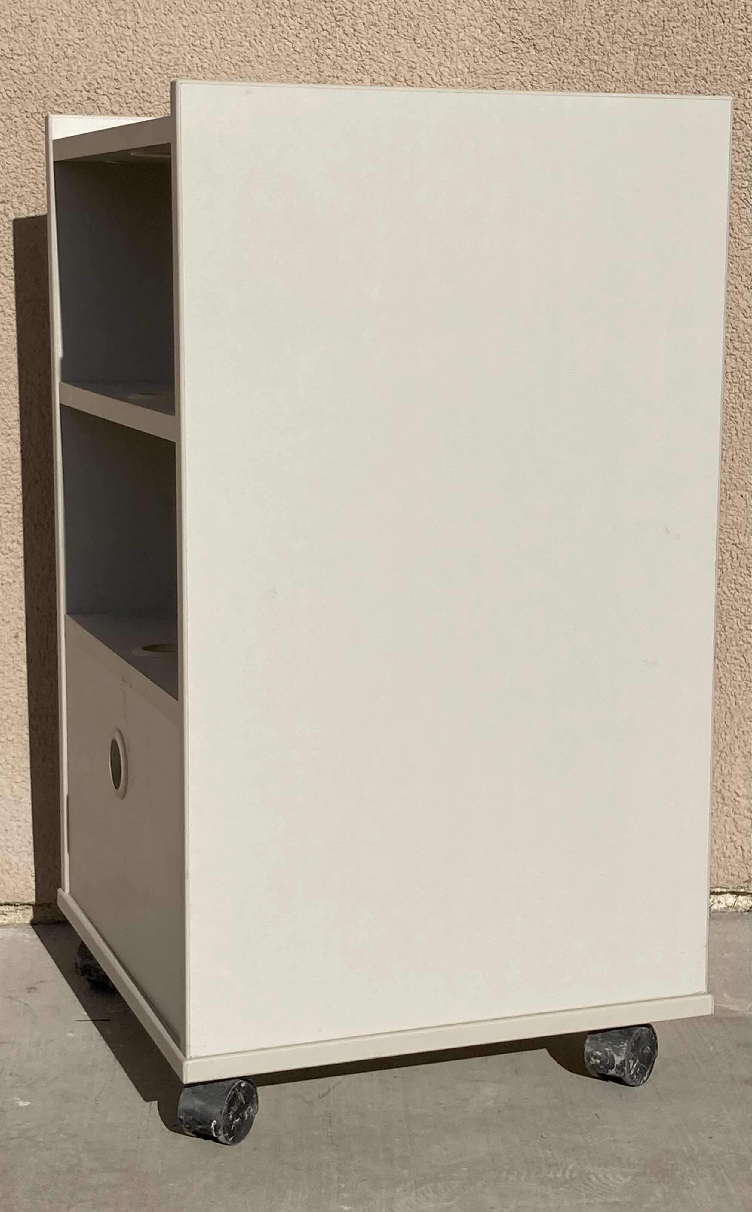 Photo 1 of ROLLING 4 TIER MEDIA CABINET 19” X 19” H32”