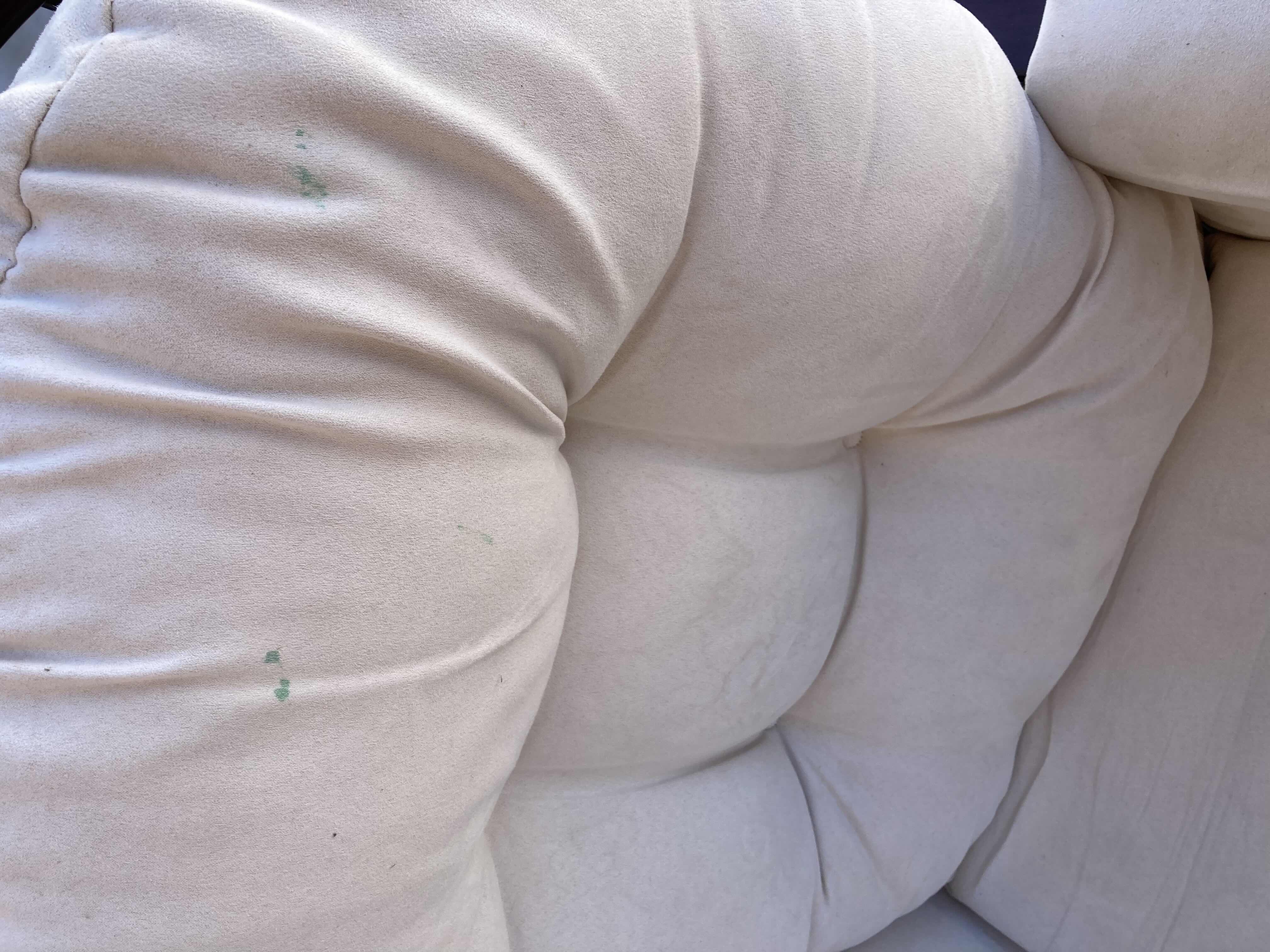 Photo 1 of STORK CRAFT ESPRESSO WOOD FINISH OFF-WHITE UPHOLSTERY ROCKING CHAIR 29” X 36” H38” 
W ROCKING OTTOMAN