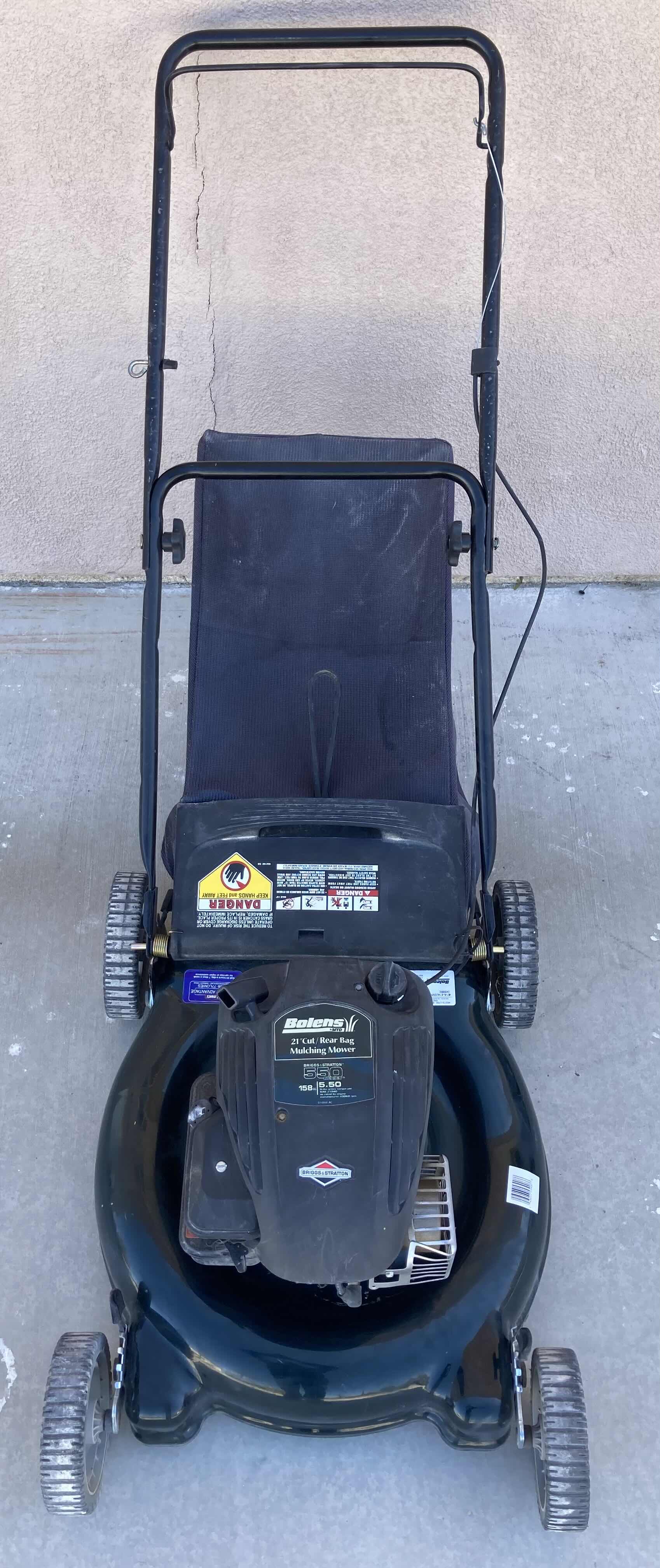 Photo 1 of BOLENS 550 SERIES 21” CUT/REAR BAG MULCHING LAWN MOWER MODEL 11A-414J265