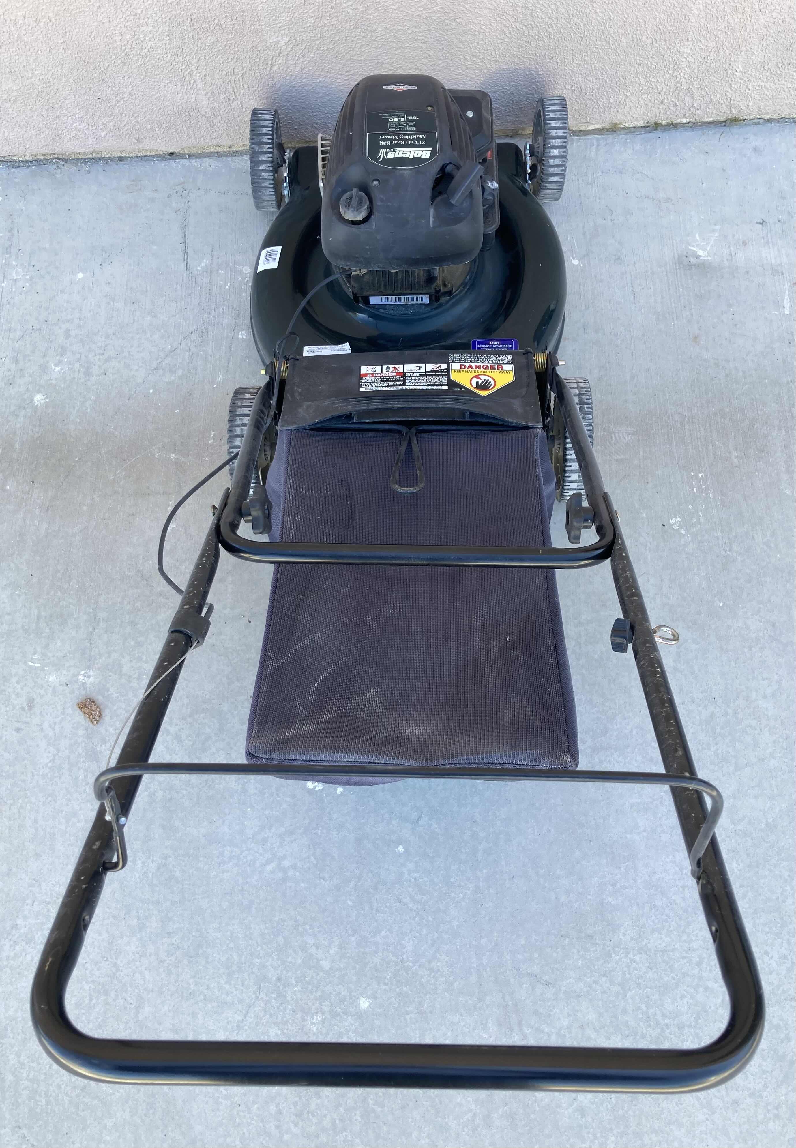 Photo 1 of BOLENS 550 SERIES 21” CUT/REAR BAG MULCHING LAWN MOWER MODEL 11A-414J265