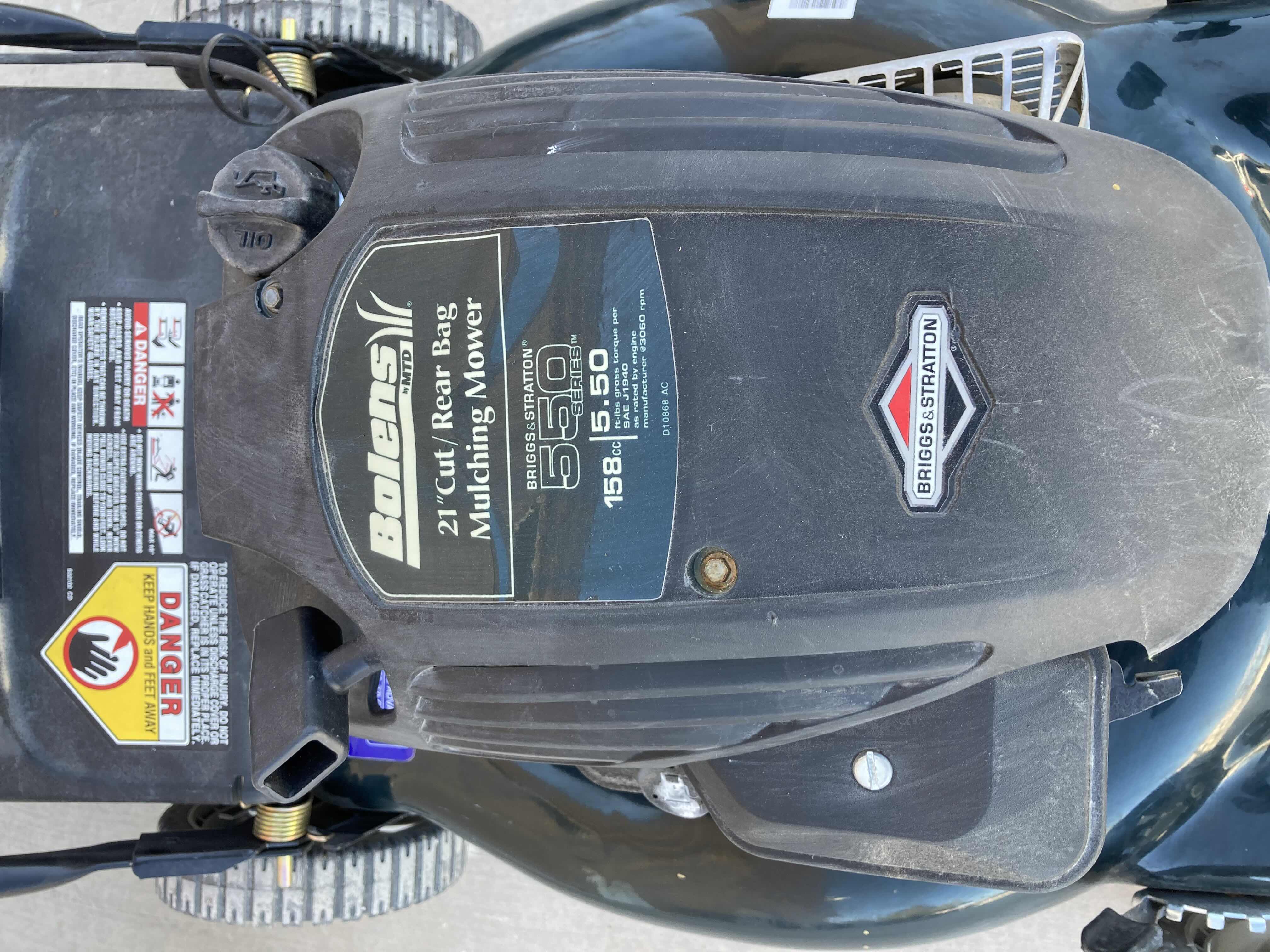 Photo 1 of BOLENS 550 SERIES 21” CUT/REAR BAG MULCHING LAWN MOWER MODEL 11A-414J265