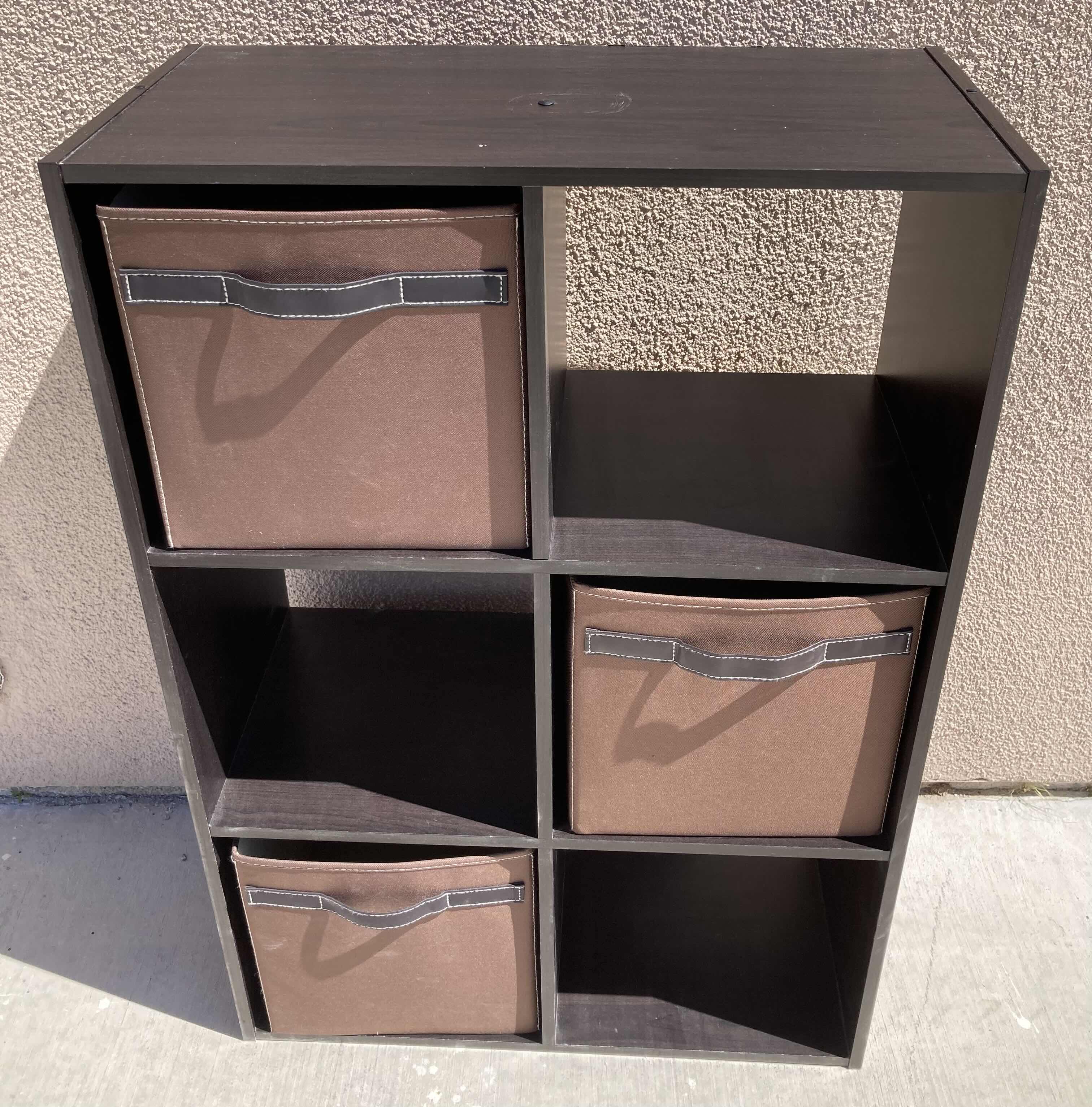 Photo 1 of DARK ESPRESSO FINISH 6 COMPARTMENT ORGANIZER SHELF W DRAWERS 24” X 12” H36”