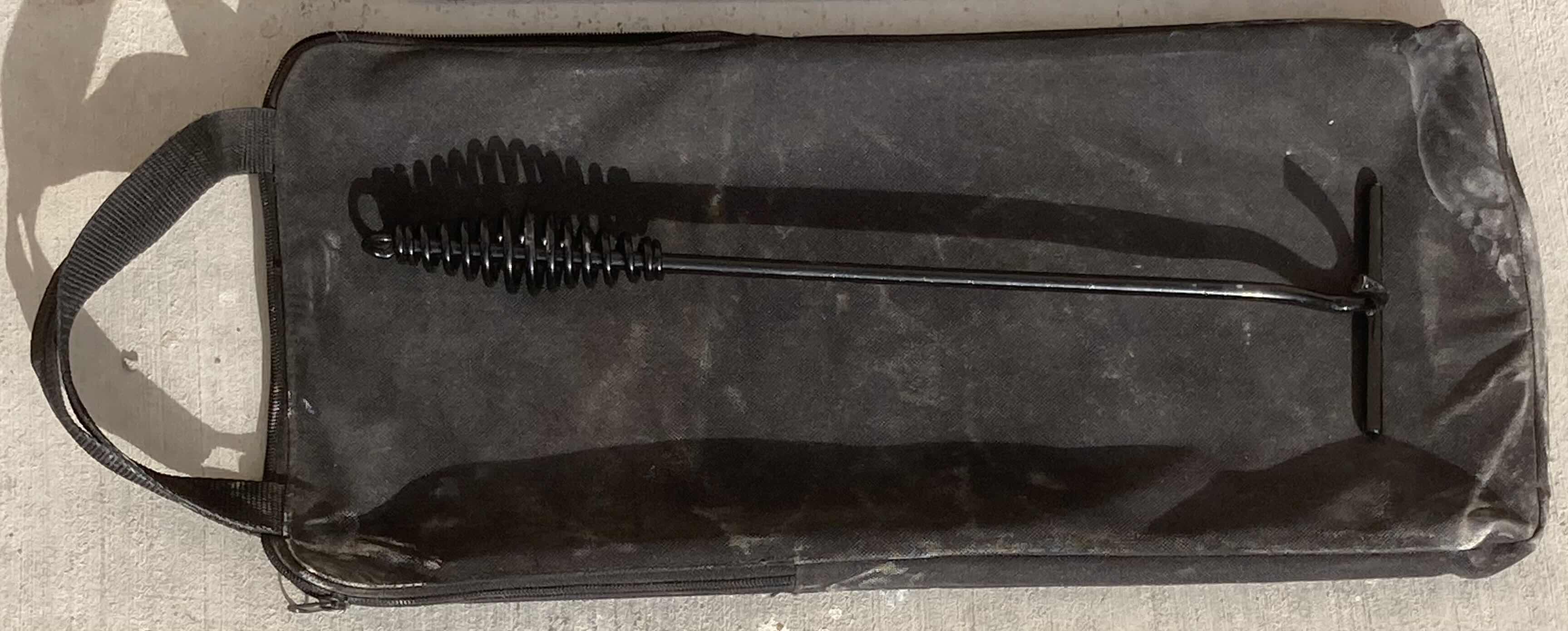 Photo 1 of CAST IRON GRILL GRIDDLE PLATE W CASE & GRABBER 20” X 9”