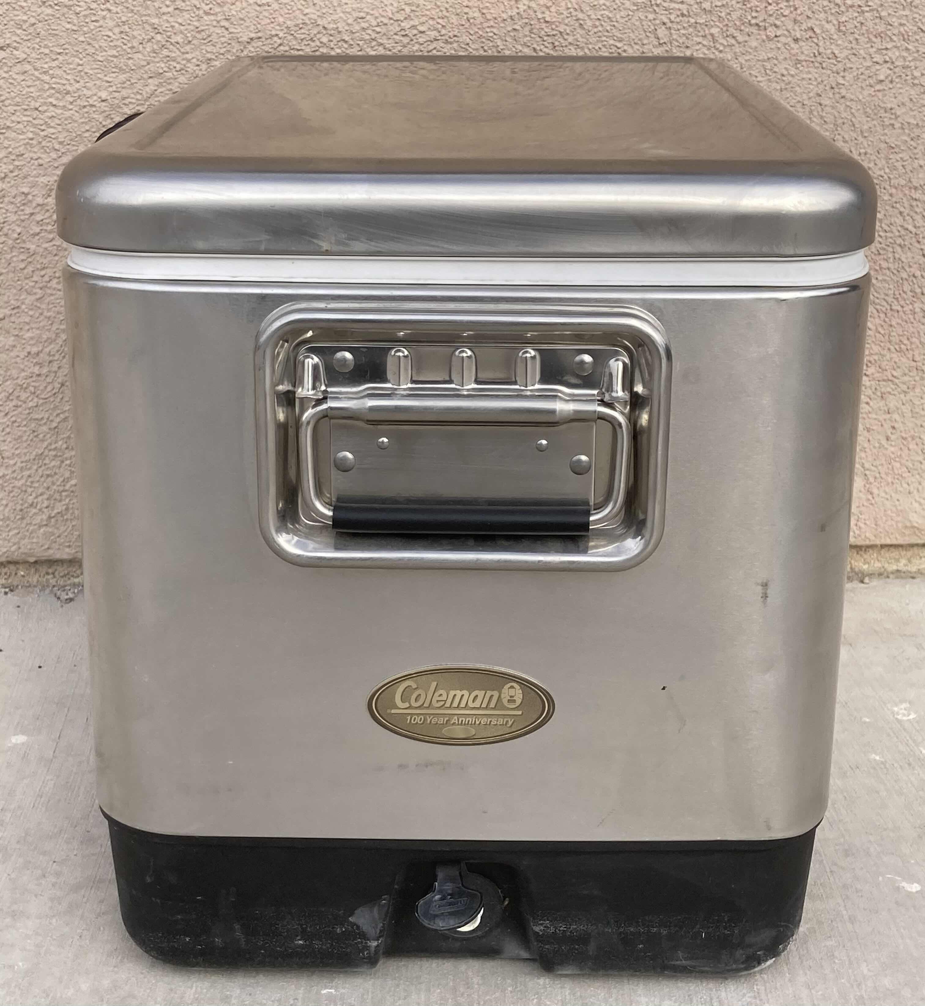 Photo 1 of COLEMAN STEEL COOLER ICE CHEST MODEL 6150 6155 24” X 16” H16”