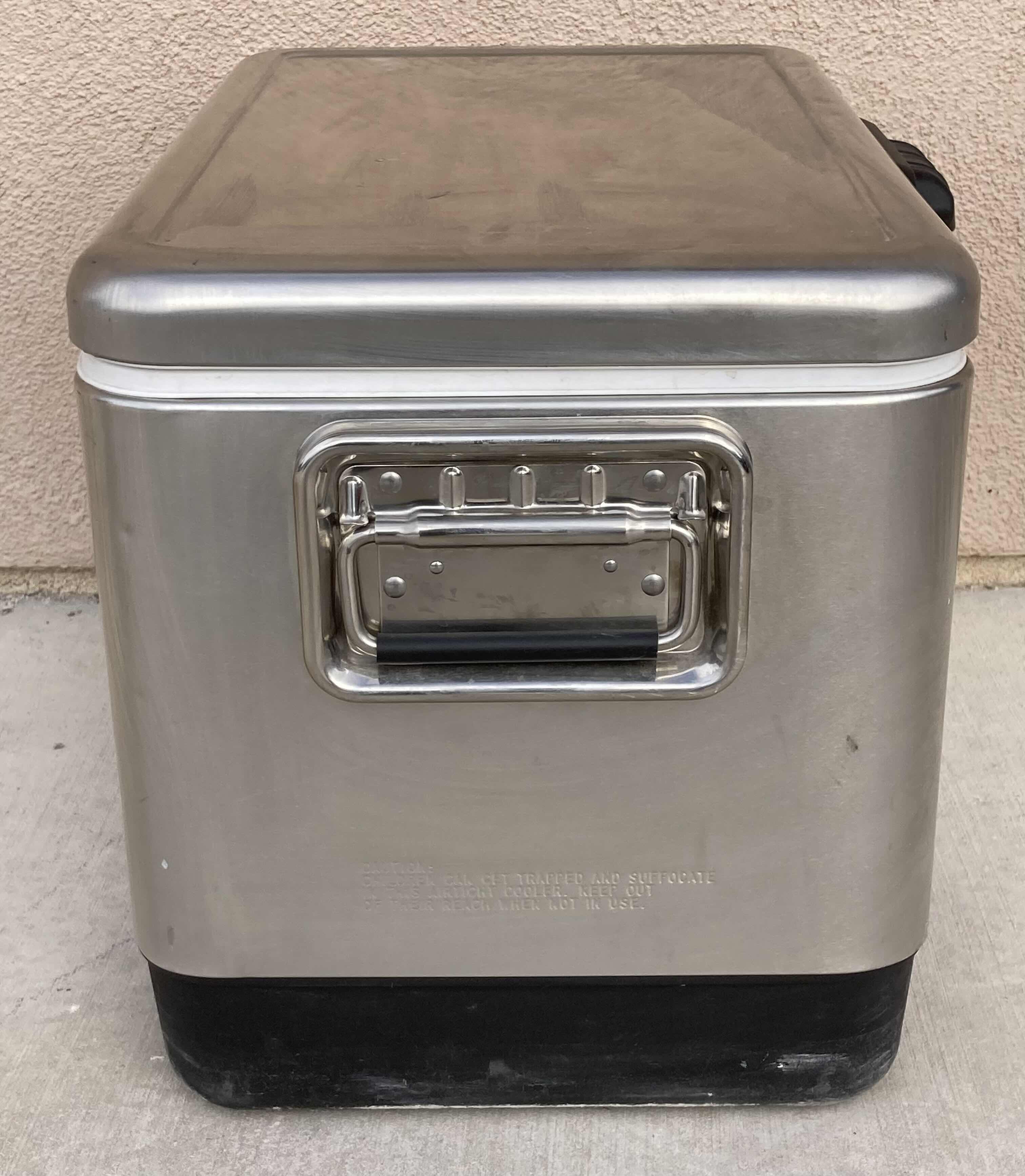 Photo 1 of COLEMAN STEEL COOLER ICE CHEST MODEL 6150 6155 24” X 16” H16”