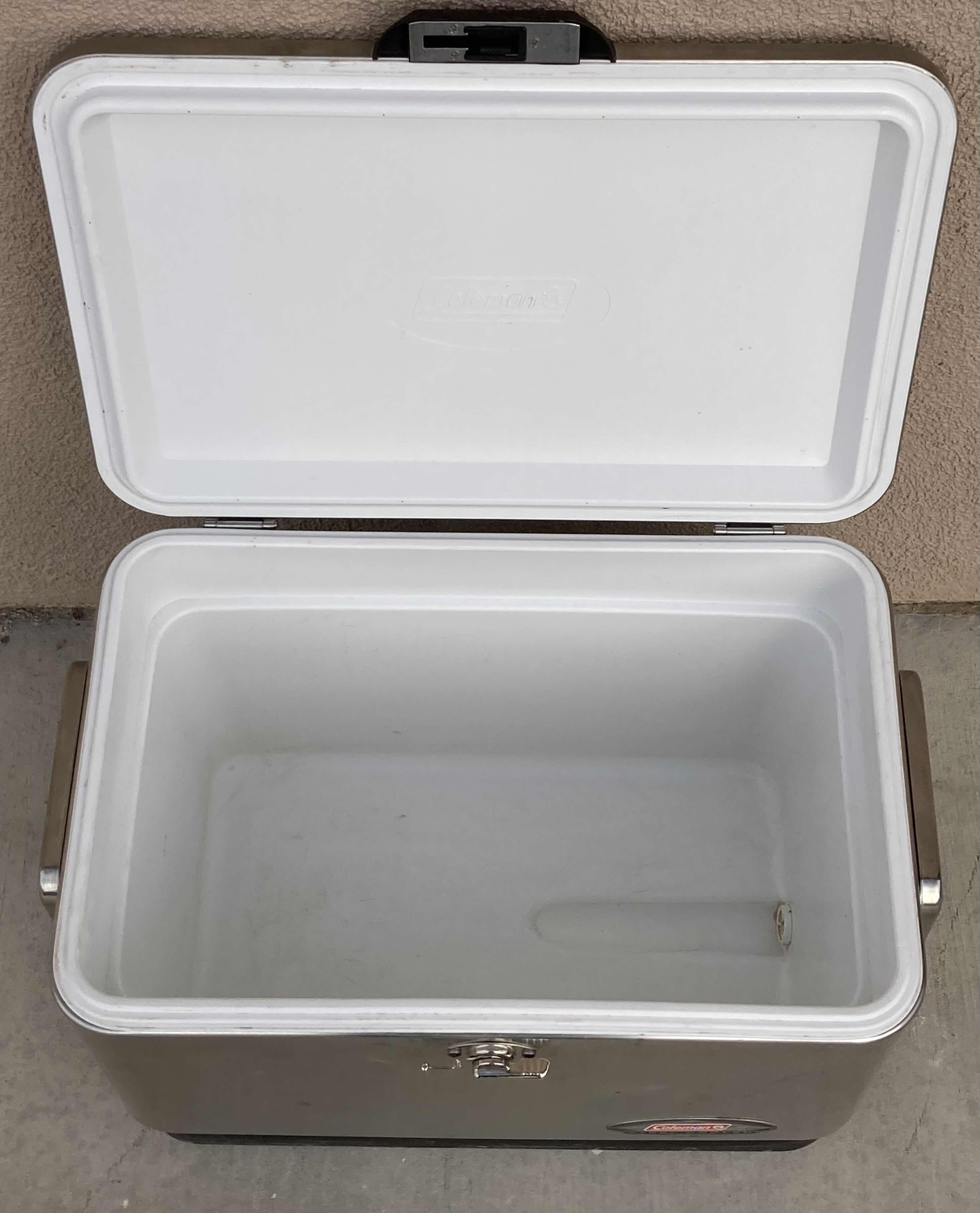 Photo 1 of COLEMAN STEEL COOLER ICE CHEST MODEL 6150 6155 24” X 16” H16”