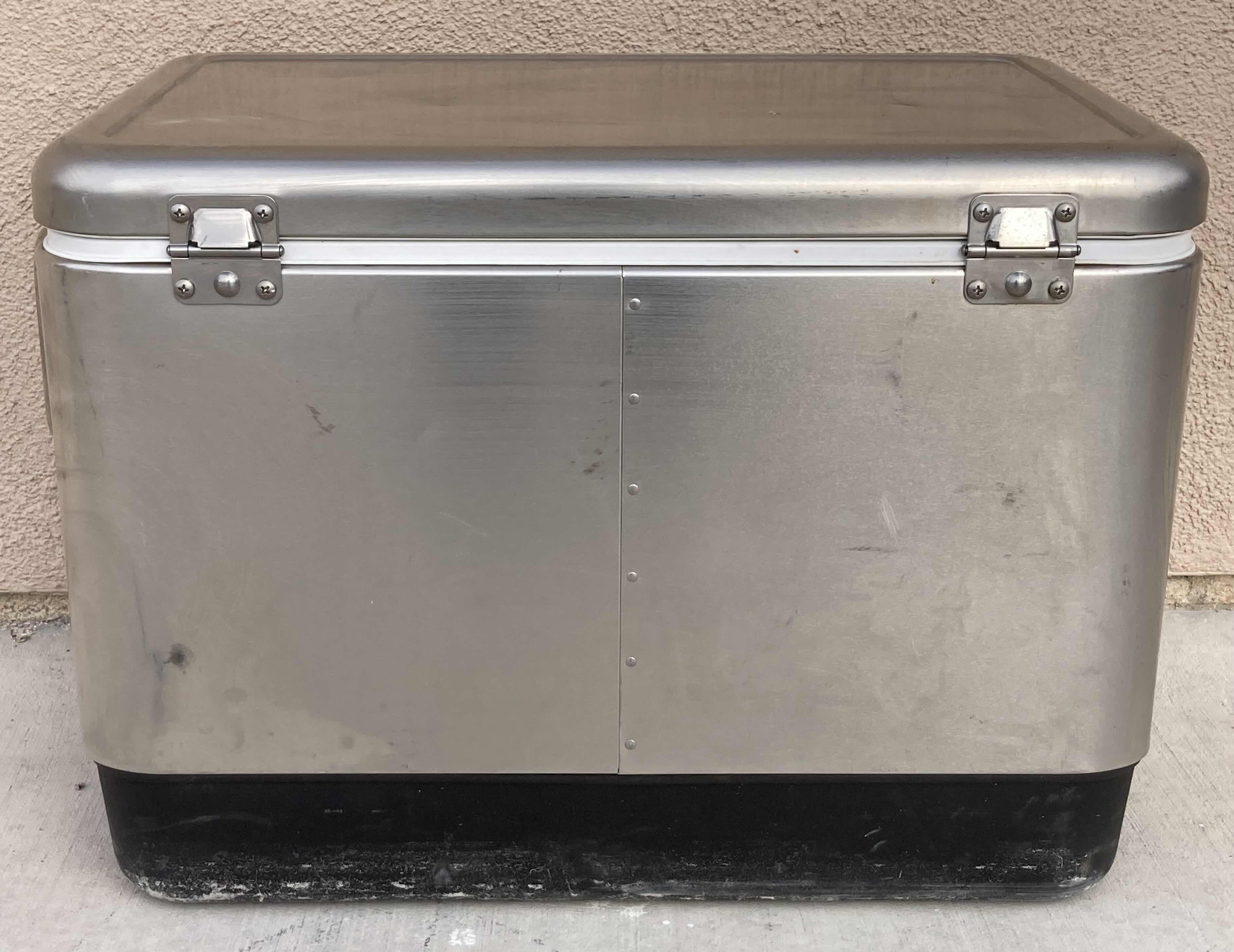 Photo 1 of COLEMAN STEEL COOLER ICE CHEST MODEL 6150 6155 24” X 16” H16”