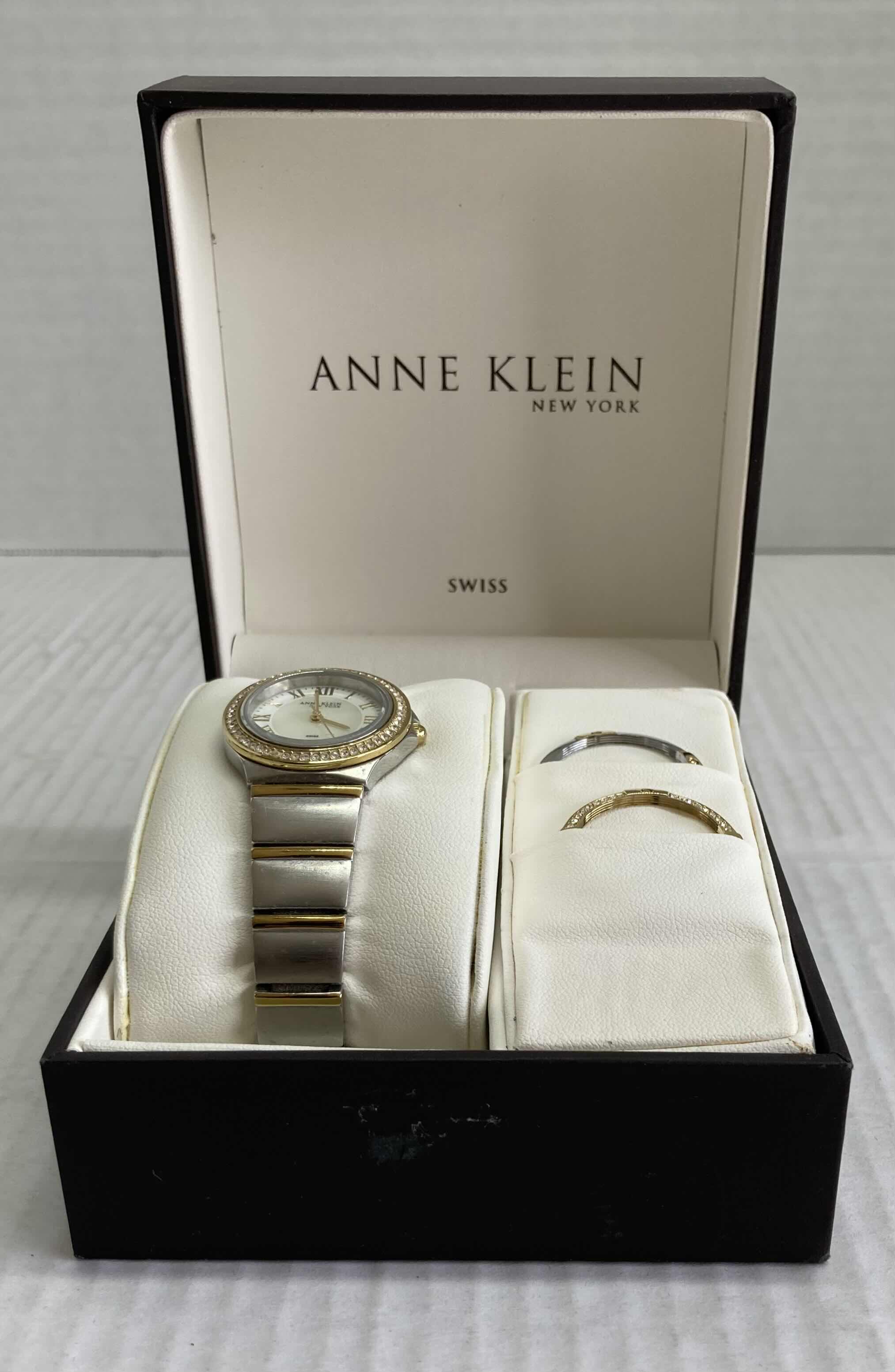 Photo 1 of ANNE KLEIN SWISS WOMENS WATCH W 2 EXTRA BEZELS #706S