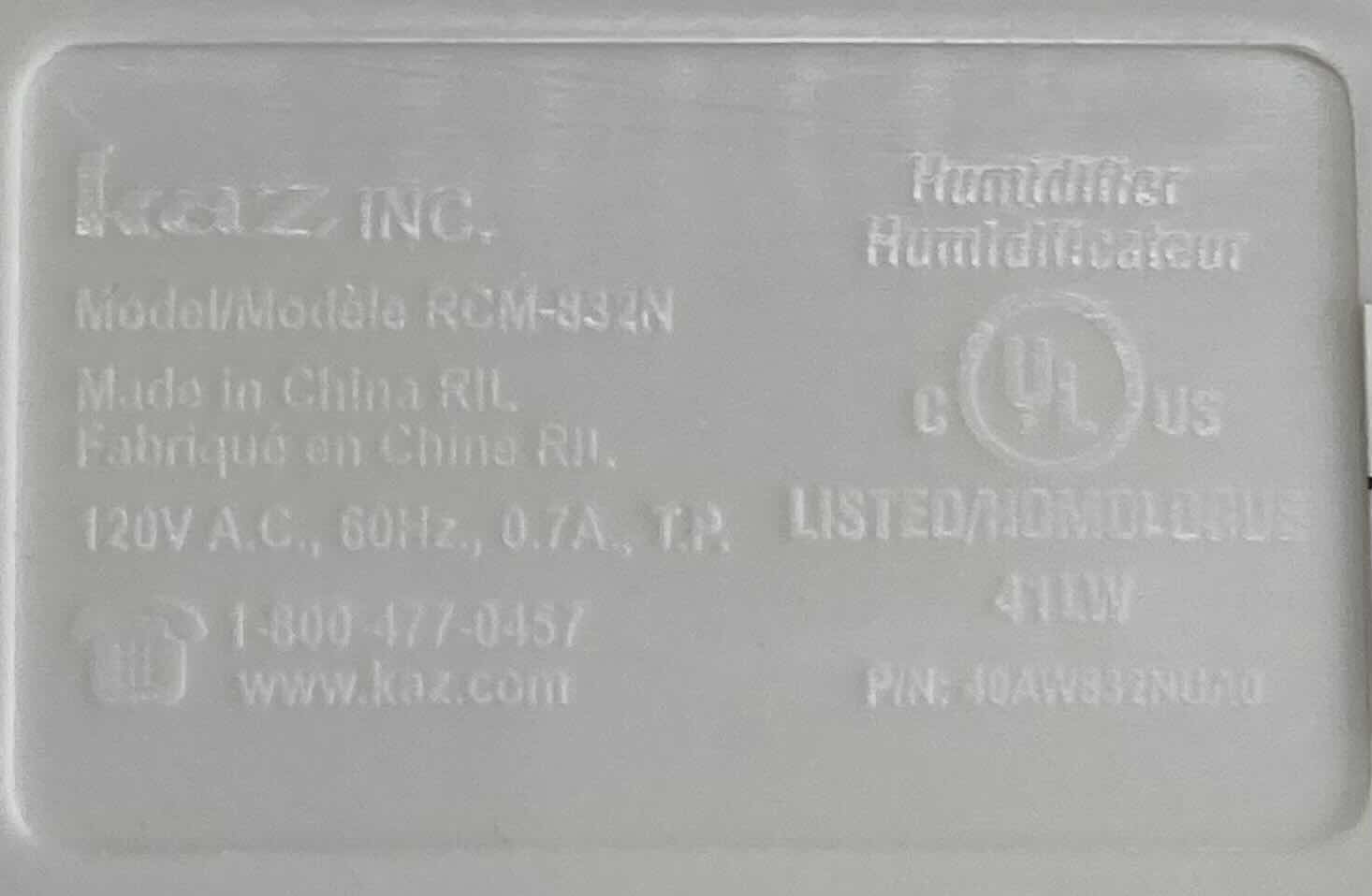 Photo 1 of RELION COOL MOISTER HUMIDIFIER 1.25G