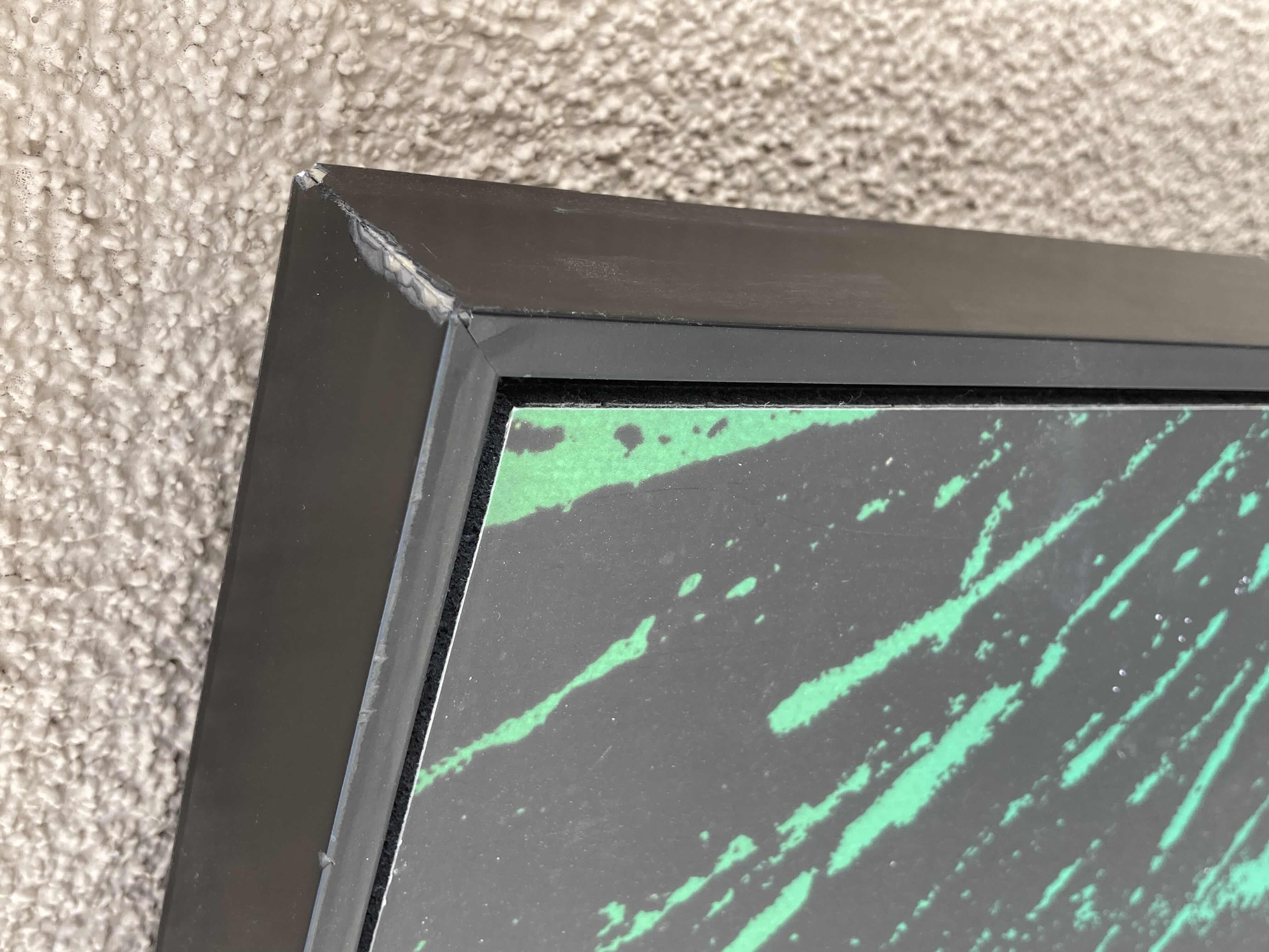 Photo 1 of FOUR FLOWERS LOW PROFILE BLACK FRAMED REPRINT ARTWORK BY ANDY WARHOL 37.5” X 37.5”