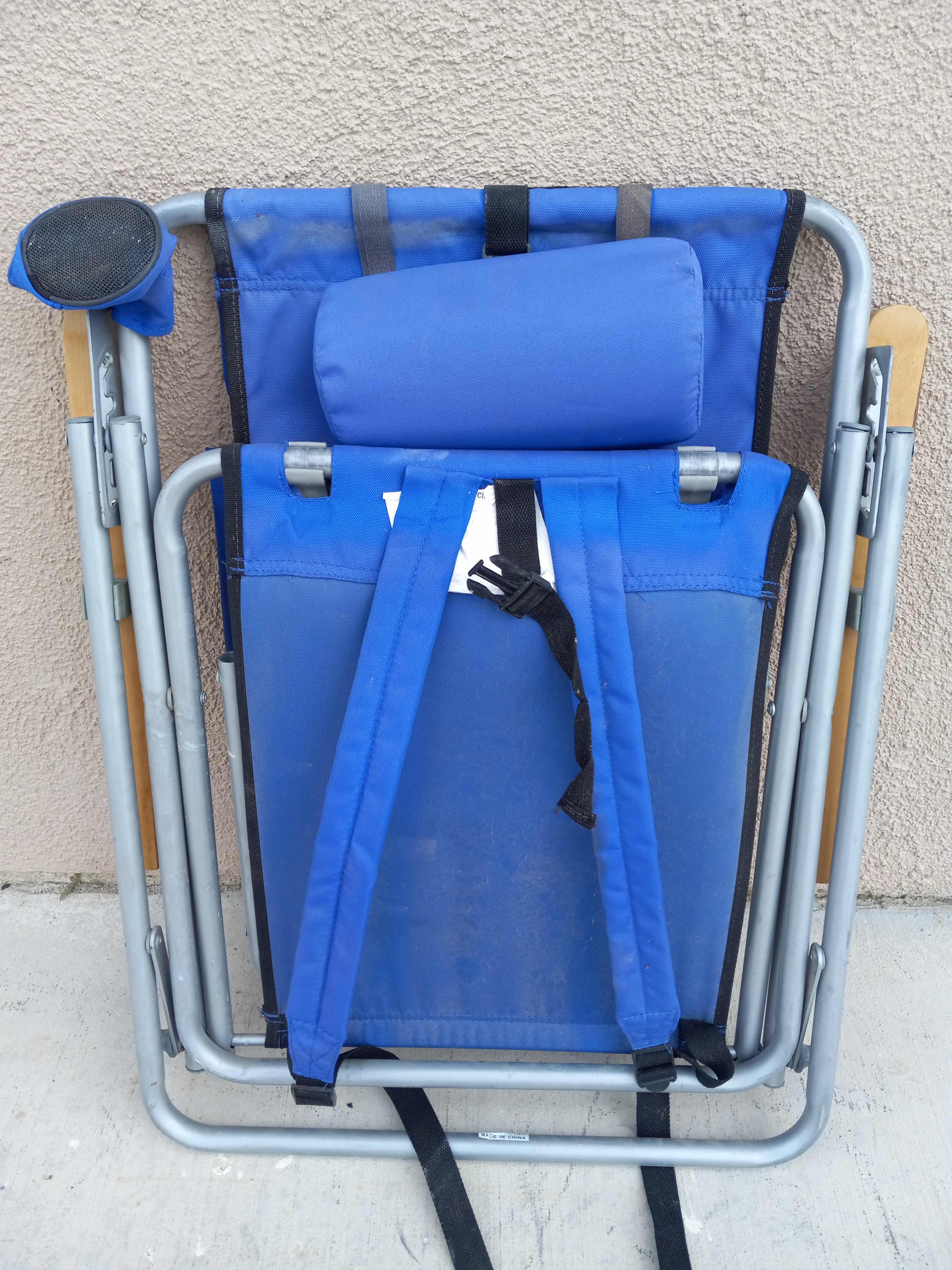 Photo 1 of FOLDING OUT CAMPING LOUNGE CHAIR W BUILT IN BACKPACK 22” X 46” H31”