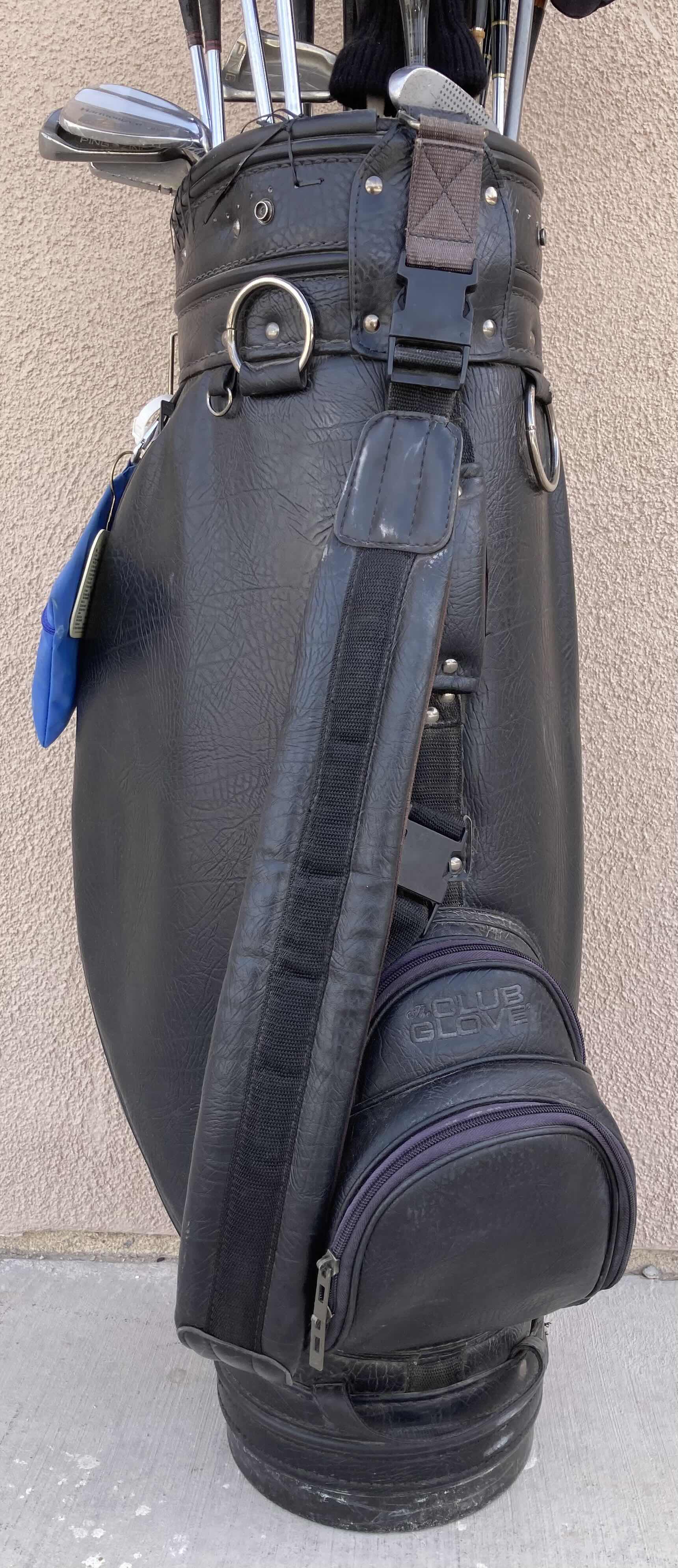 Photo 1 of THE CLUB GLOVE LEATHER GOLF BAG W MIXED GOLF CLUB SET (25 CLUBS)