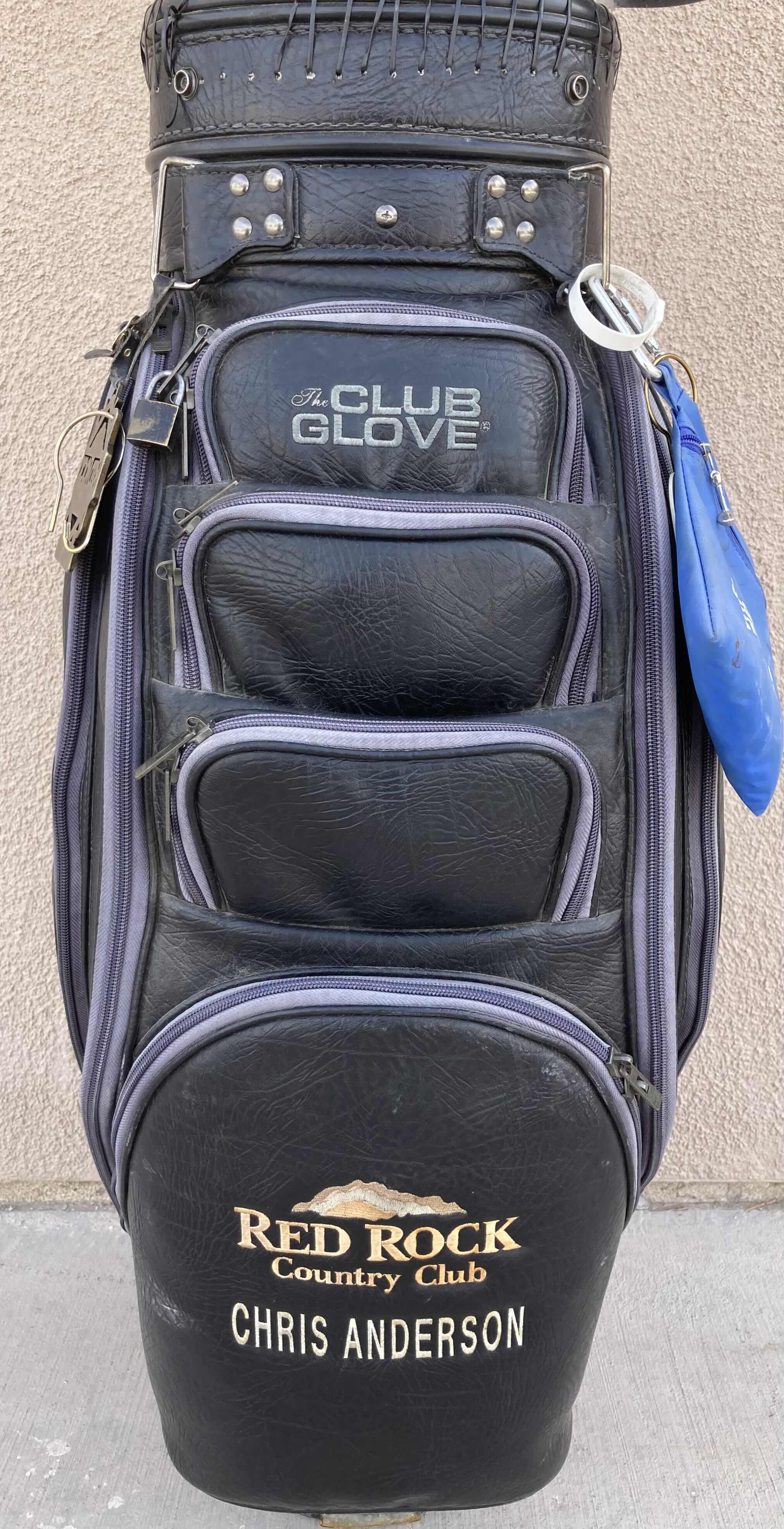 Photo 1 of THE CLUB GLOVE LEATHER GOLF BAG W MIXED GOLF CLUB SET (25 CLUBS)