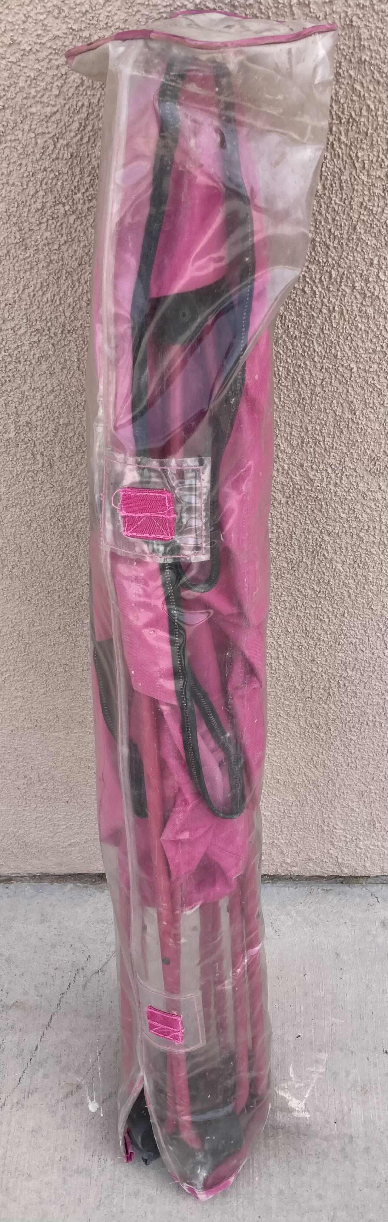 Photo 1 of MAC PINK FOLDING CAMPING DORM ROOM CHAIR W CASE 31” X 29” H34”