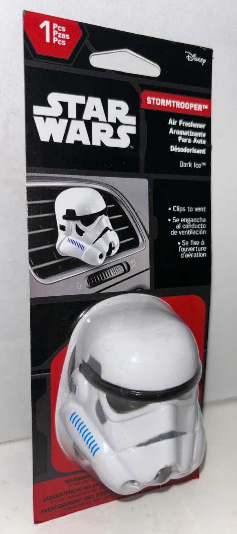 Photo 1 of STAR WARS STORMTROOPER AIR FRESHENER & 2 PC STAR WARS THE CHILD PVC SOFT TOUCH BAG CLIPS