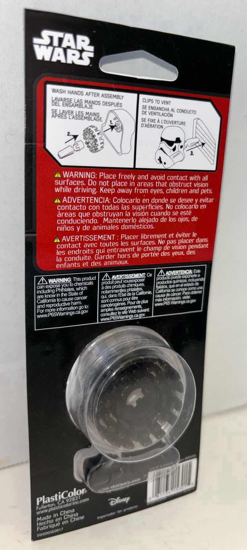 Photo 1 of STAR WARS STORMTROOPER AIR FRESHENER & 2 PC STAR WARS THE CHILD PVC SOFT TOUCH BAG CLIPS