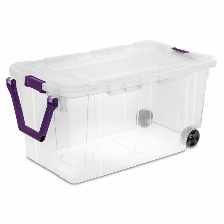 Photo 1 of STERILITE 160 QUART WHEELED STORAGE BOX, SWEET PLUM (1)