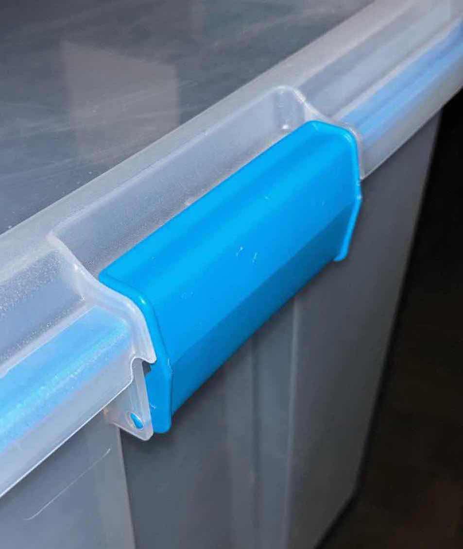 Photo 3 of STERILITE 80 QUART GASKET BOX STORAGE BINS W LATCH LIDS (3)