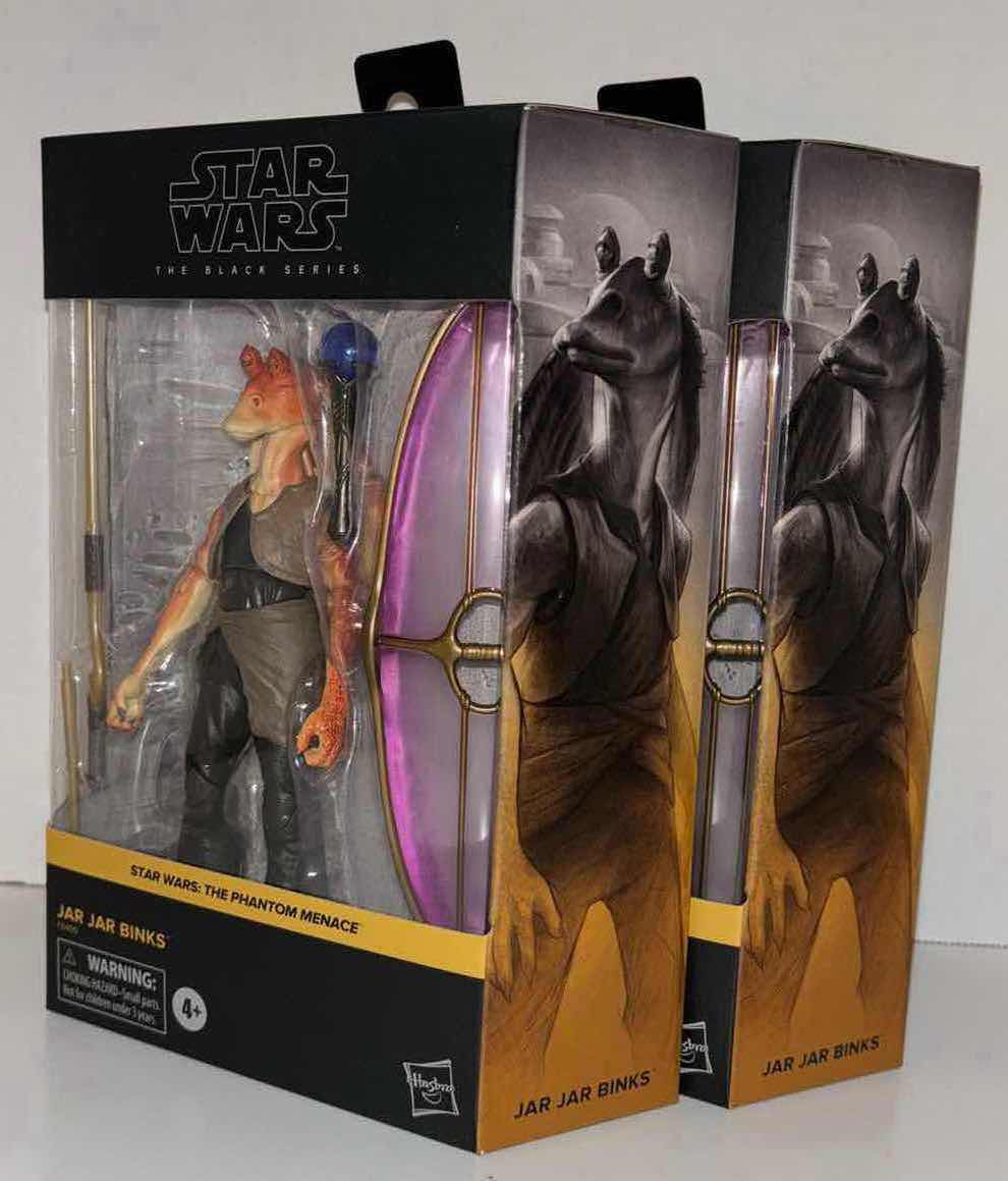 Photo 1 of NEW 2-PACK STAR WARS THE BLACK SERIES ACTION FIGURE & ACCESSORIES, STAR WARS: THE PHANTOM MENACE “JAR JAR BINKS”