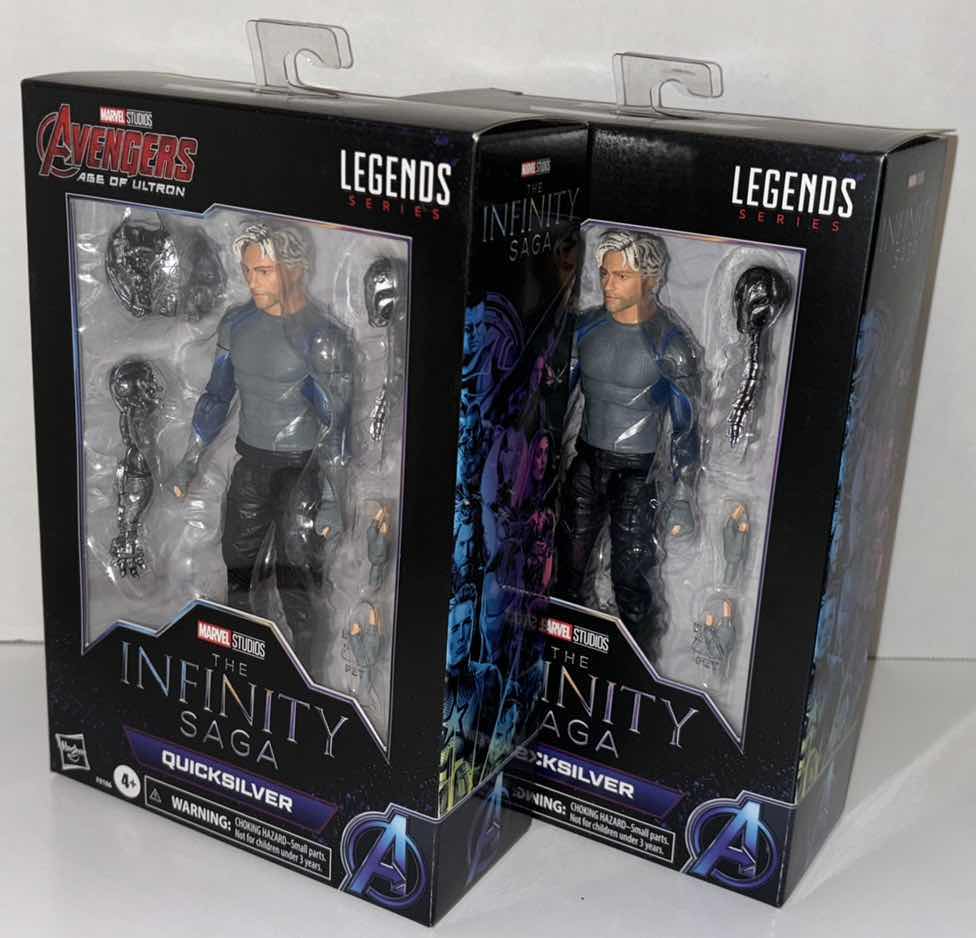 Photo 1 of NEW 2-PACK MARVEL STUDIOS AVENGERS AGE OF ULTRON LEGENDS SERIES ACTION FIGURE & ACCESSORIES, THE INFINITY SAGA “QUICKSILVER”