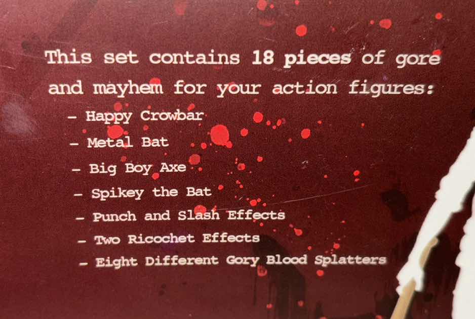 Photo 1 of NEW HAPPYCAT INDUSTRIES SUPER ACTION STUFF “BAG OF VIOLENCE” 18 PC SET ACTION ACCESSORIES & WEAPONS FOR 6”-7” SCALE ACTION FIGURES (1)